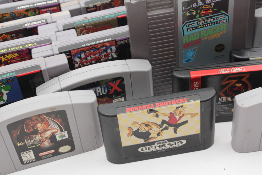 Vintage Video Game Cartridge Assortment