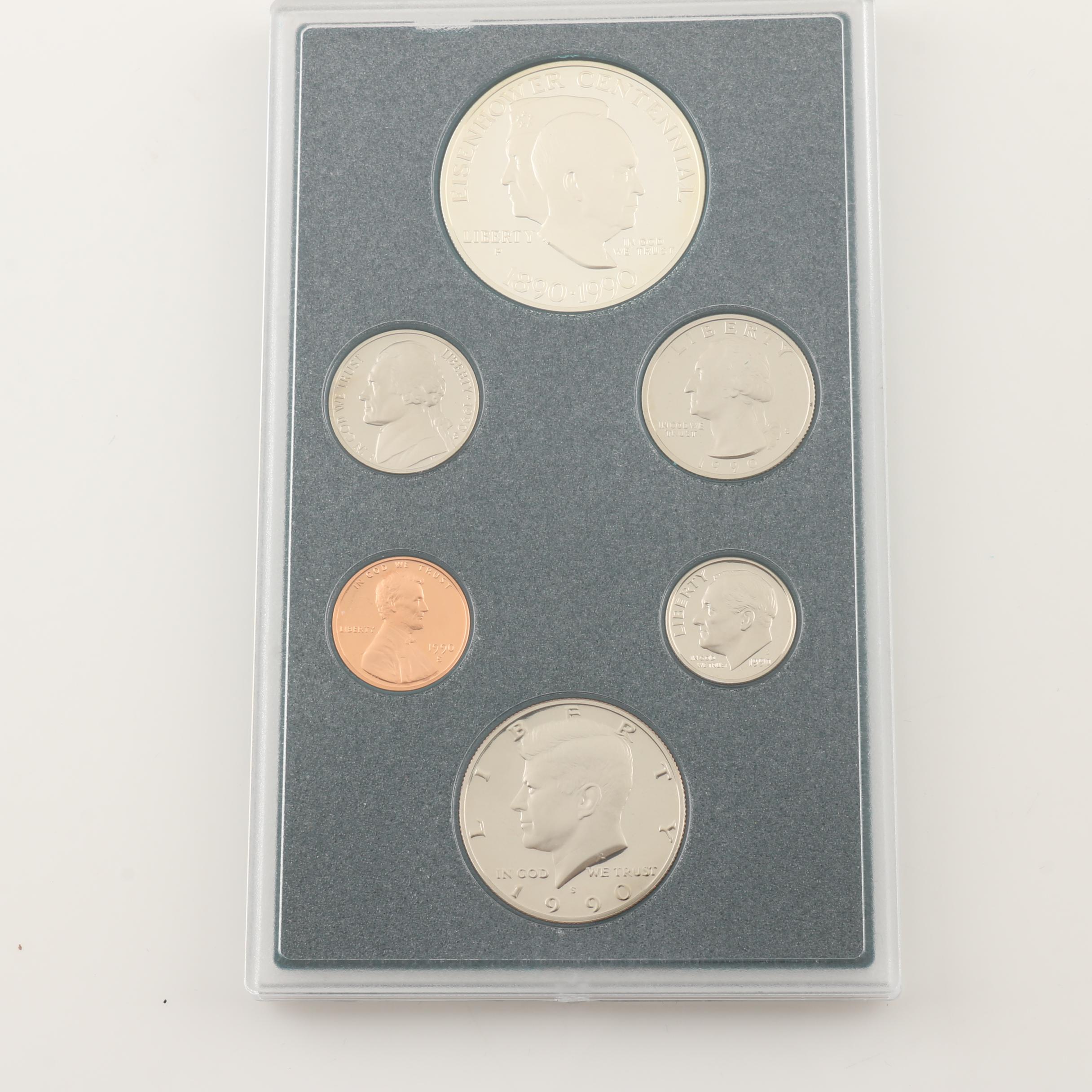 Group of Two U.S. Prestige Sets and Six Commemorative Coins