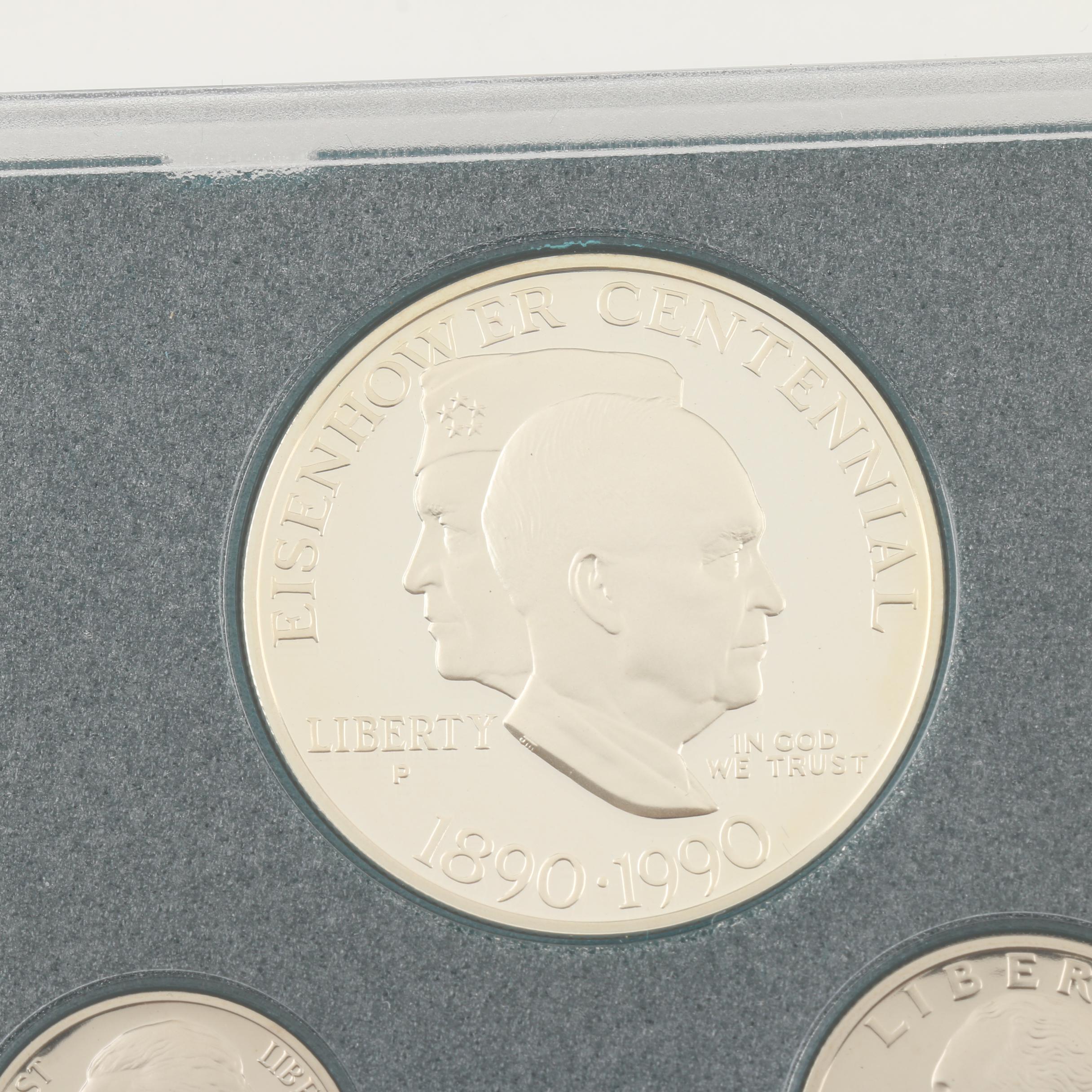 Group of Two U.S. Prestige Sets and Six Commemorative Coins