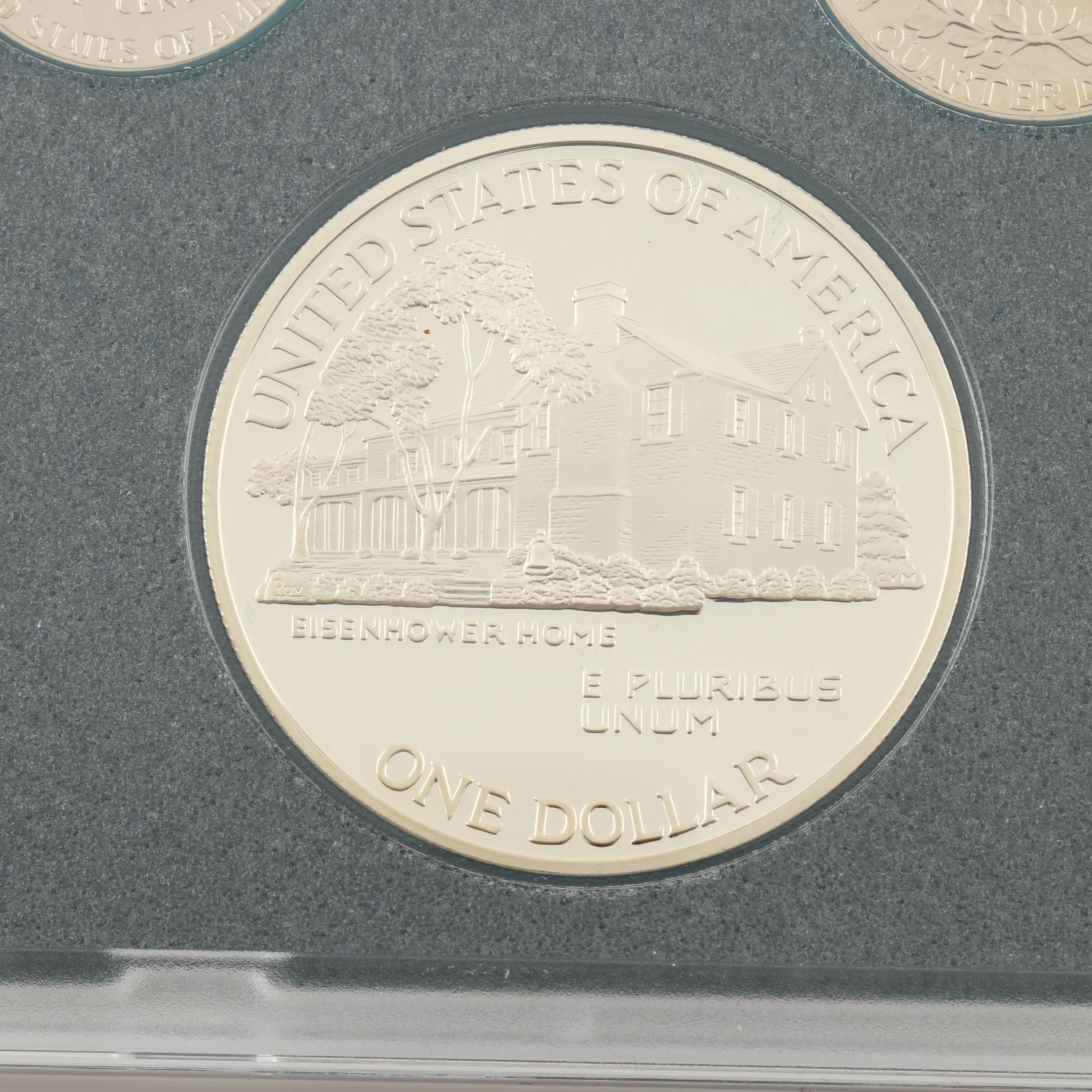 Group of Two U.S. Prestige Sets and Six Commemorative Coins