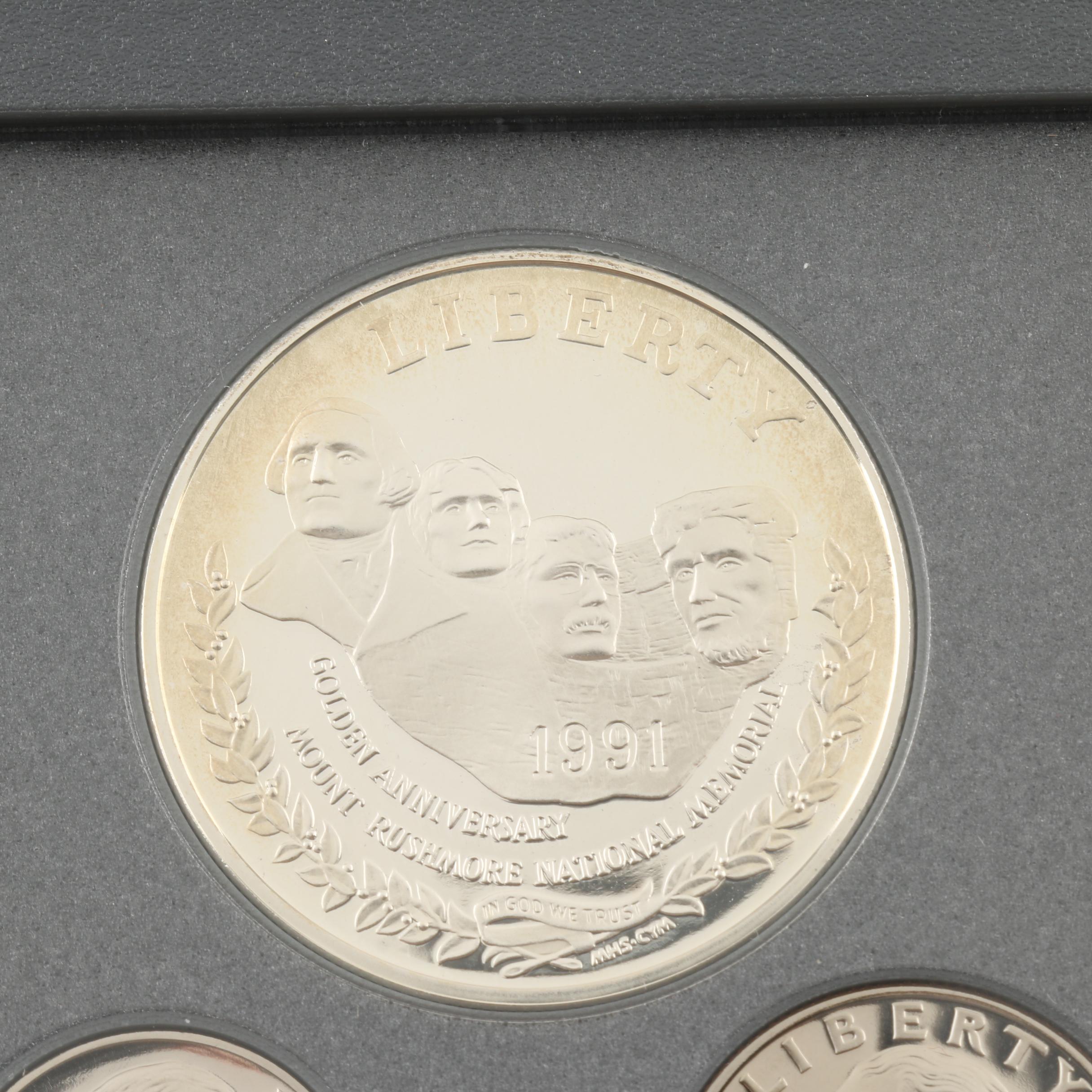 Group of Two U.S. Prestige Sets and Six Commemorative Coins