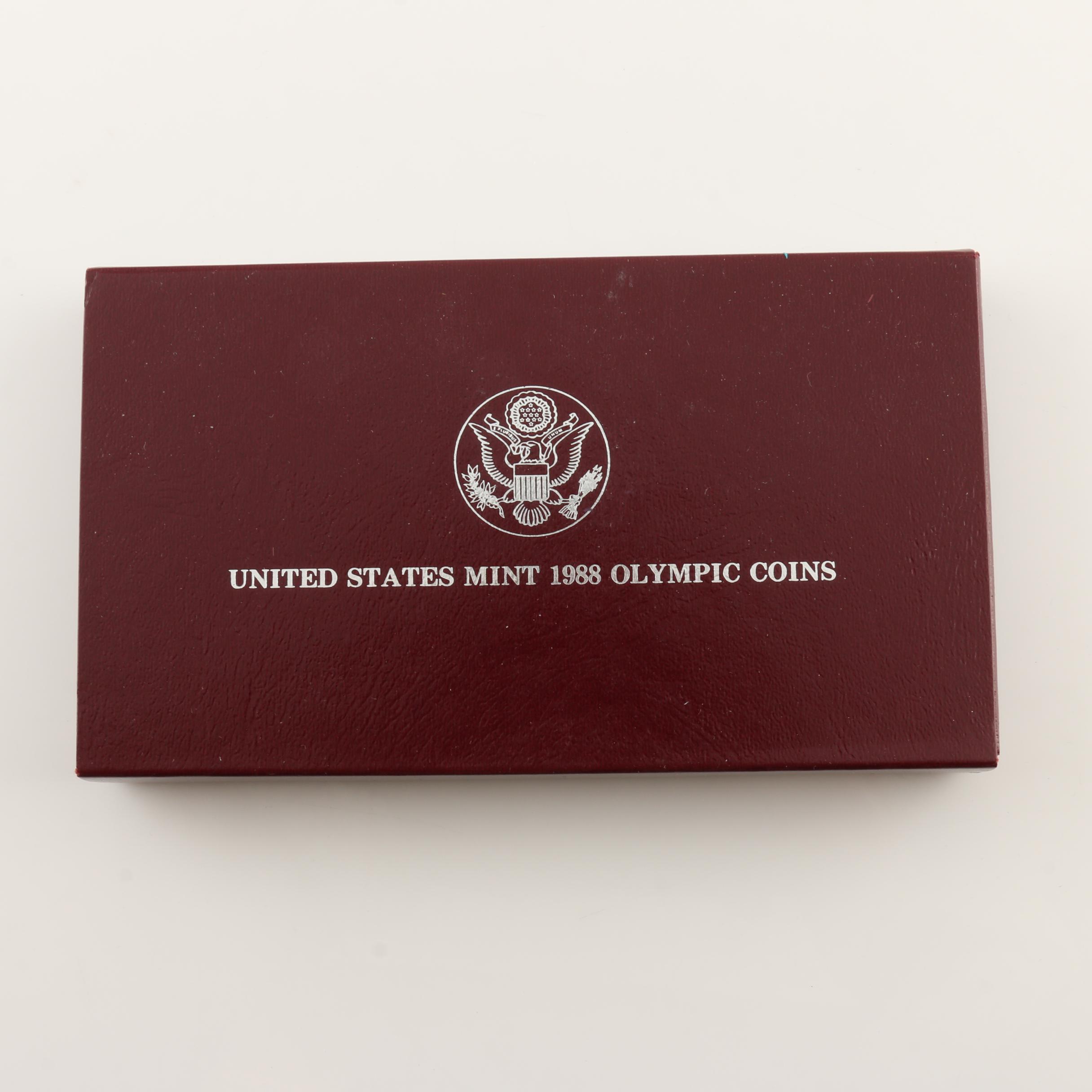 Group of Two U.S. Prestige Sets and Six Commemorative Coins