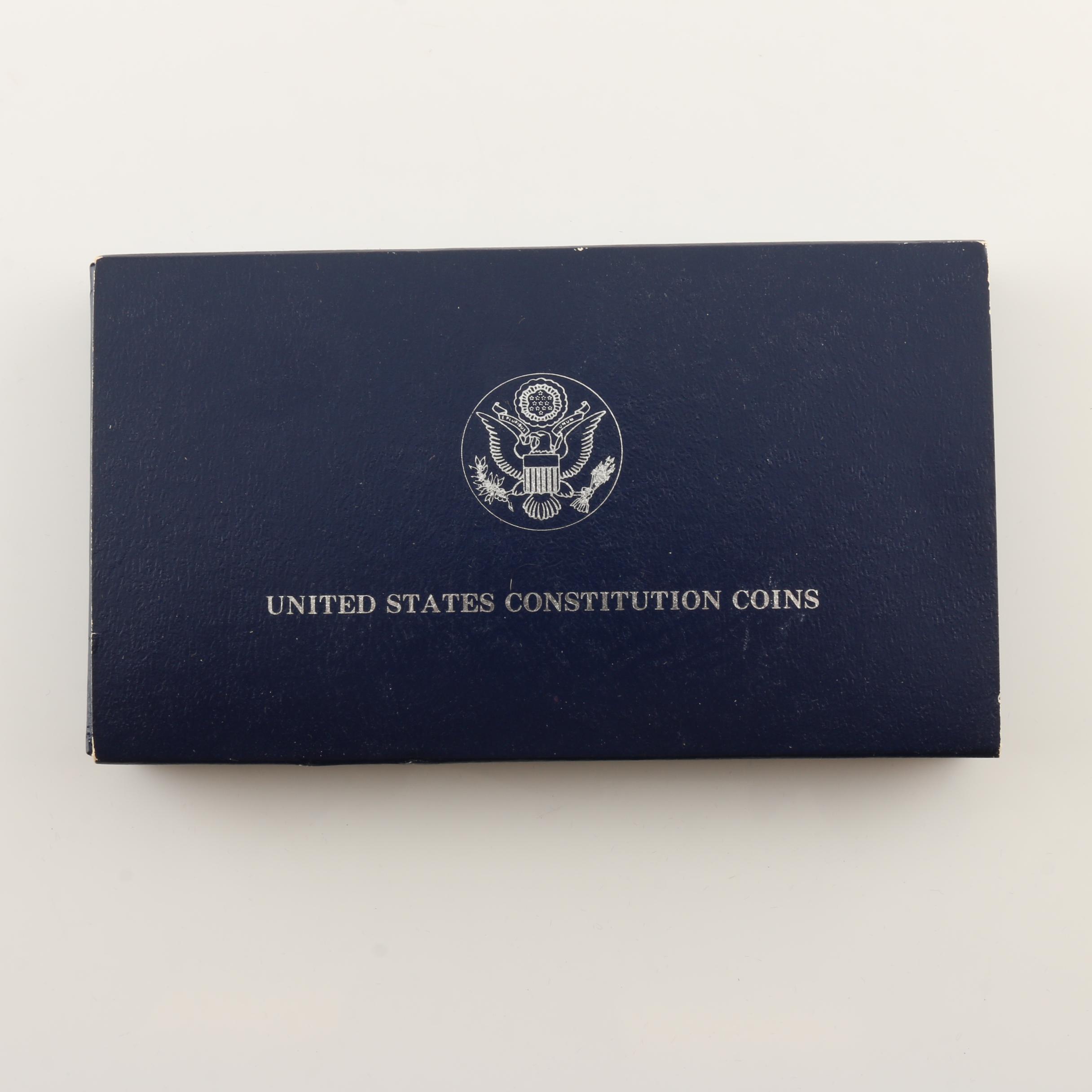 Group of Two U.S. Prestige Sets and Six Commemorative Coins