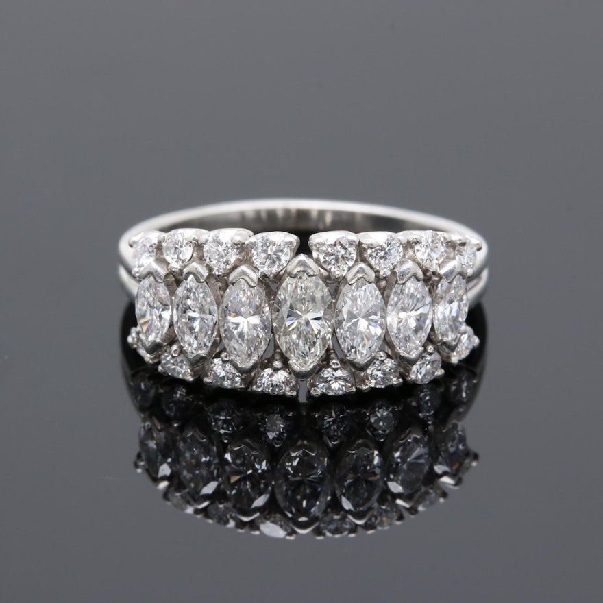 Platinum 1.97 CTW Diamond Ring