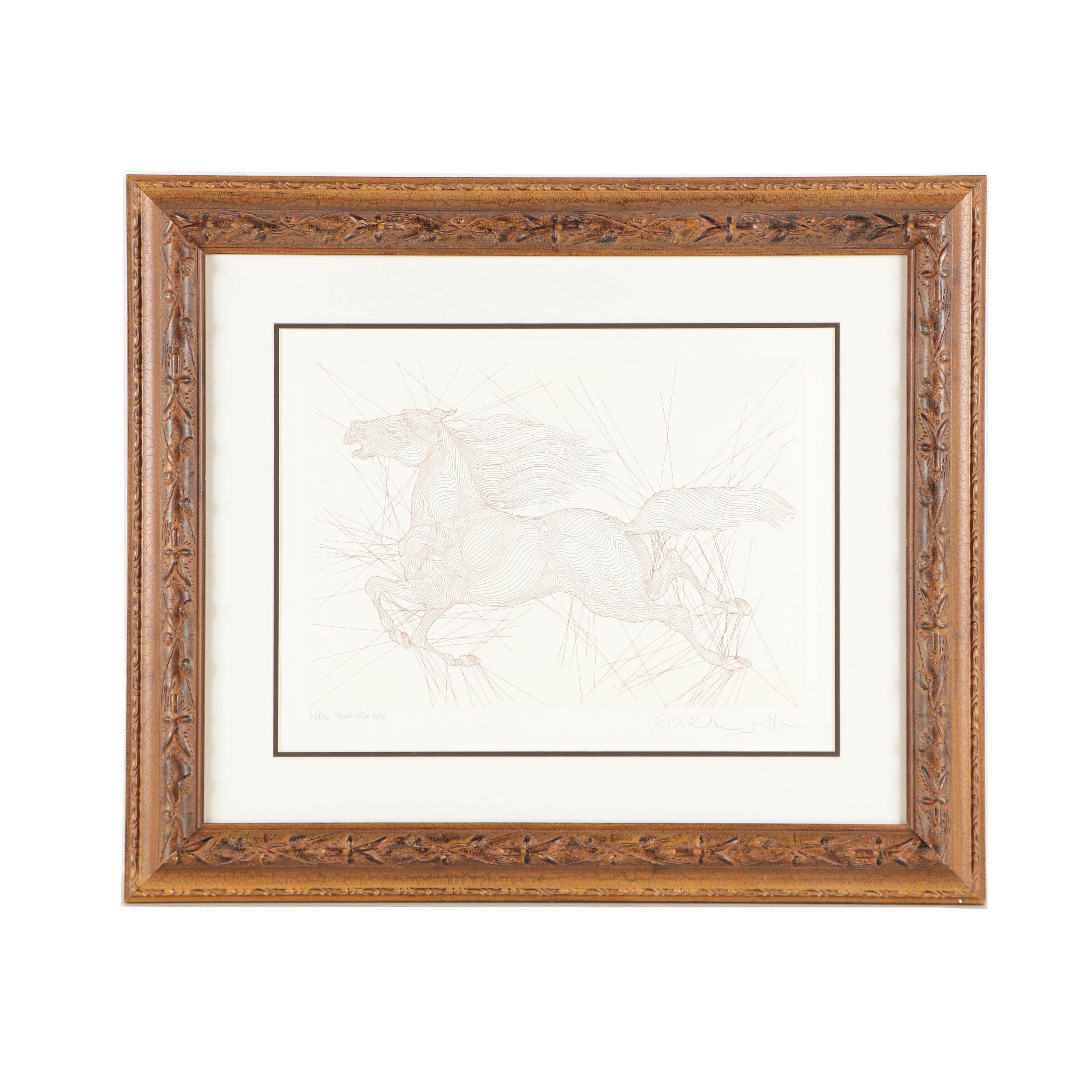 Guillaume Azoulay Etching "Marbella"