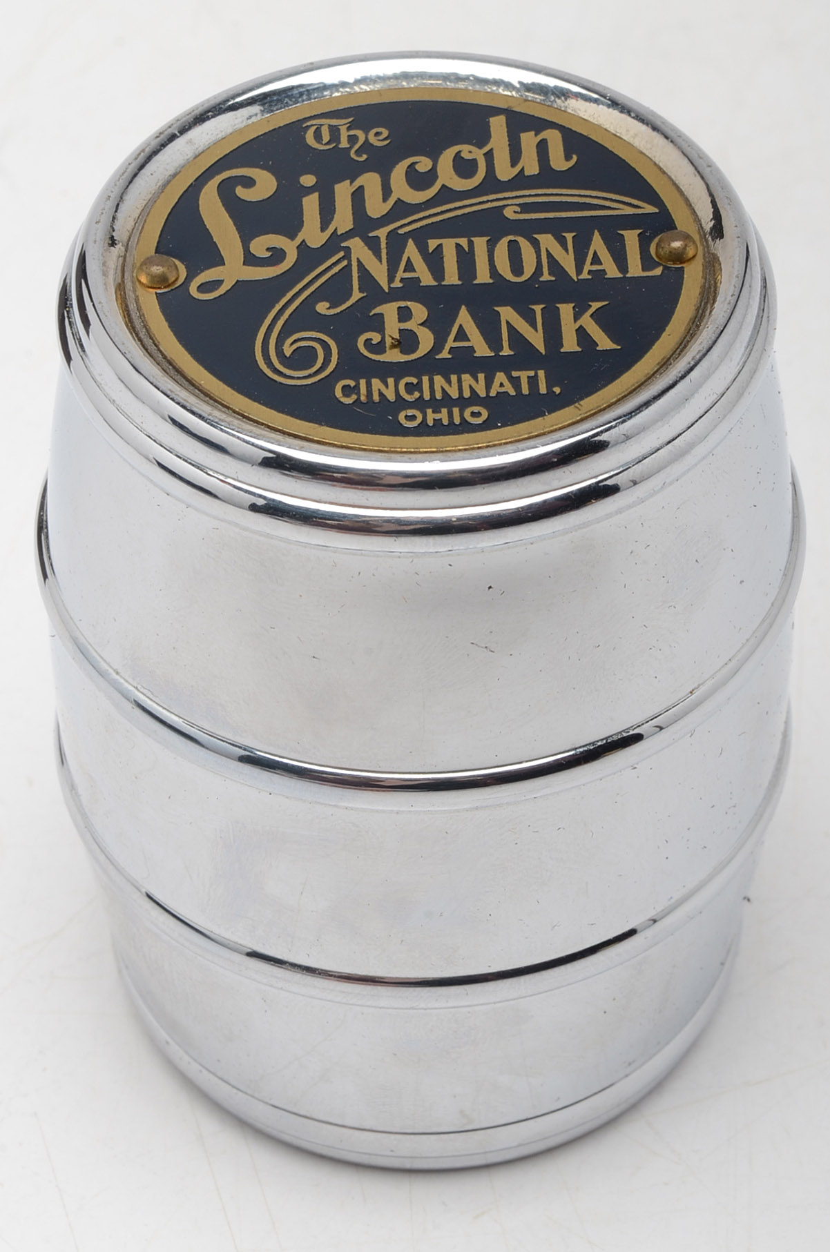 1923 "The Lincoln National Bank" Coin Bank With Box Cincinnati