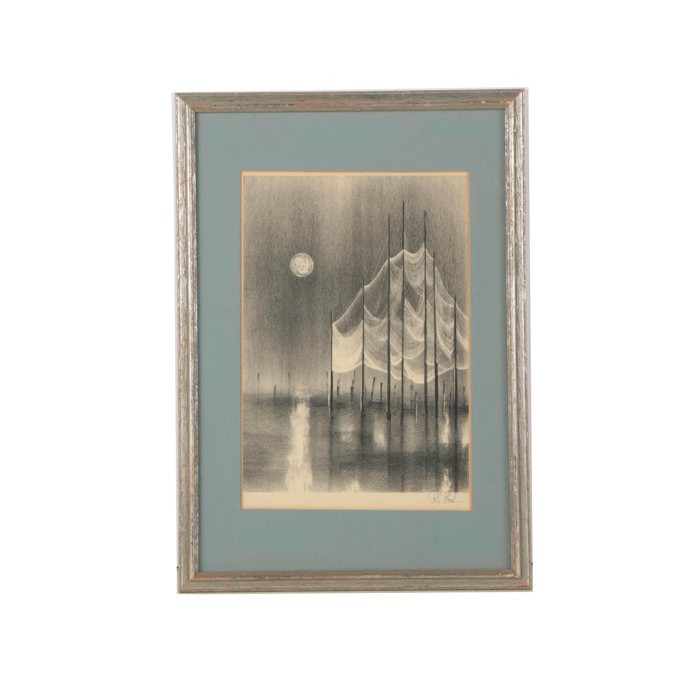 Richard Florsheim Lithographic Print