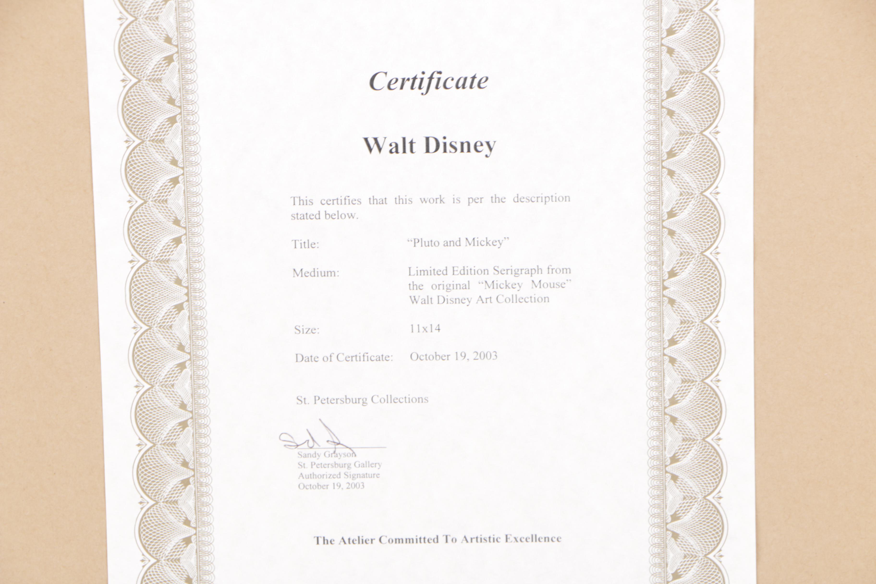 Walt Disney Company Offset Lithograph After Sericel "Mr. Mouse Takes a Trip"