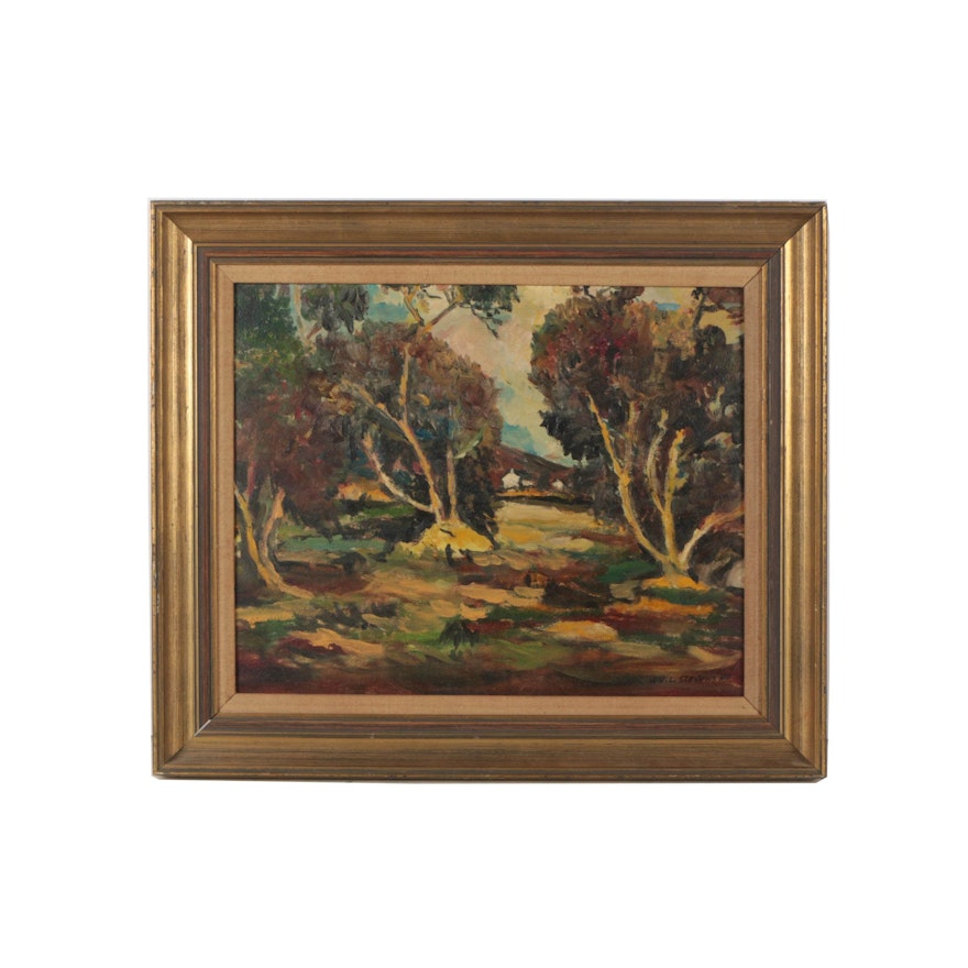 William L. Stevens Landscape Oil Painting