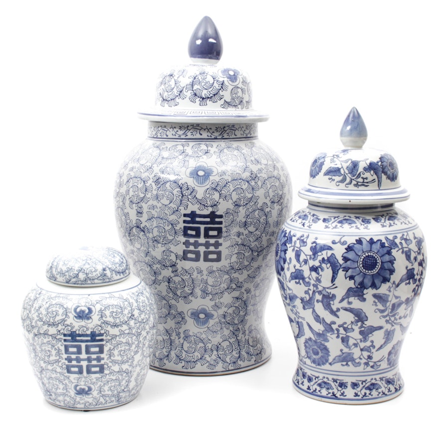 Chinese Porcelain Ginger Jars