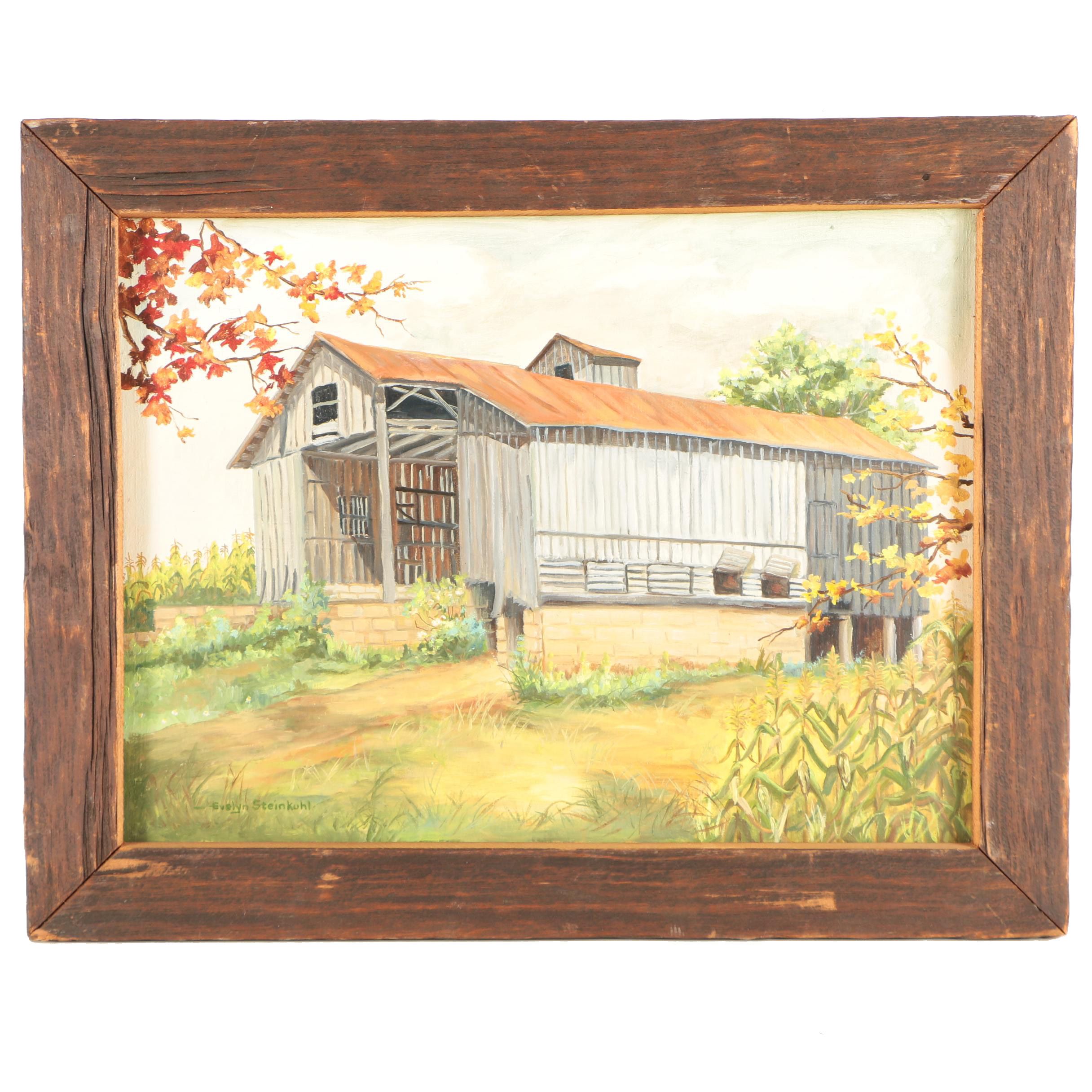 Evelyn Steinkuhl Oil Painting of Barn