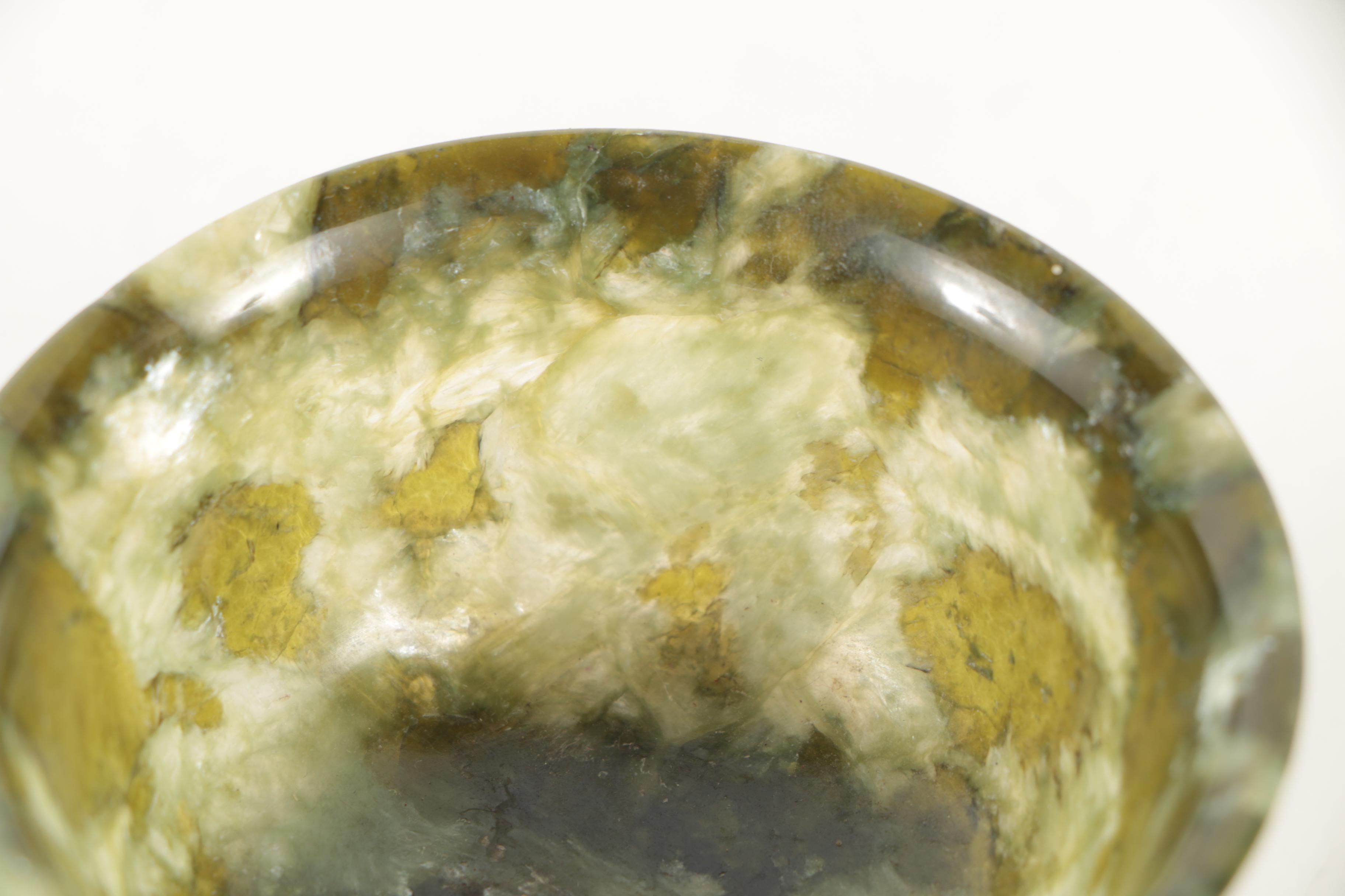 Chinese Serpentine Bowl with Stand