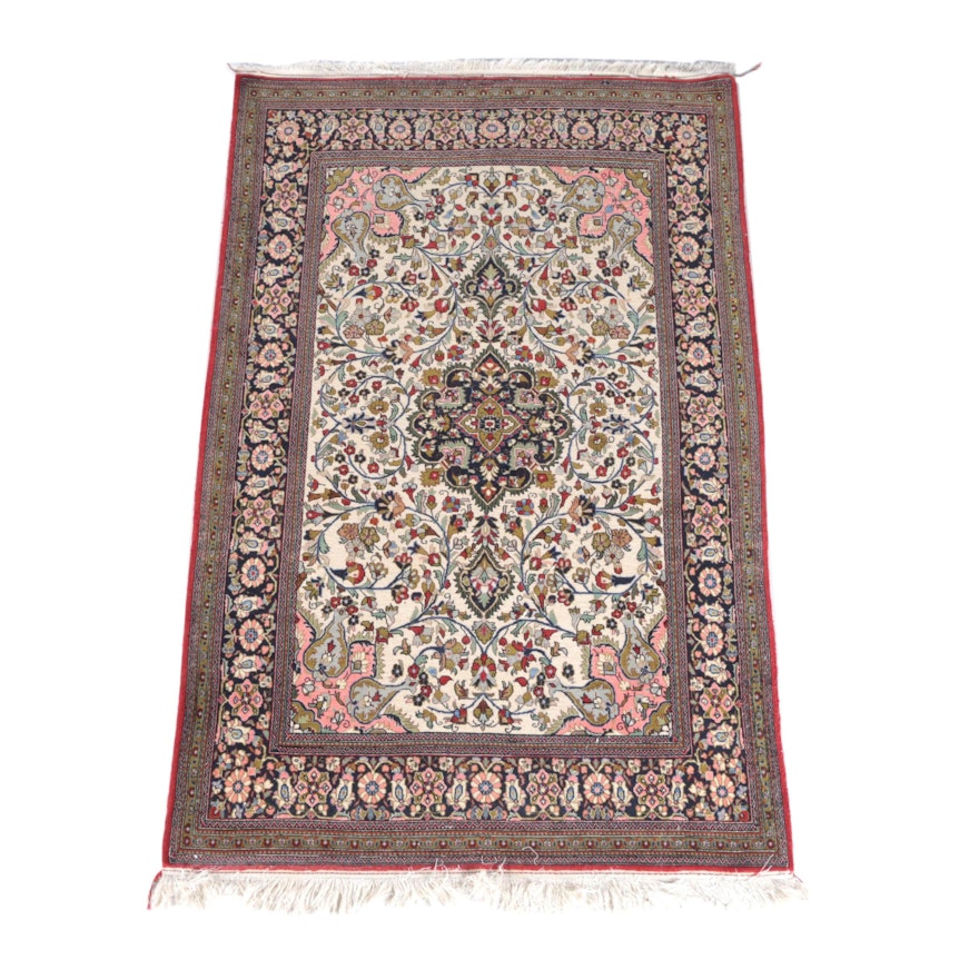 Hand-Knotted Persian Tabriz Area Rug