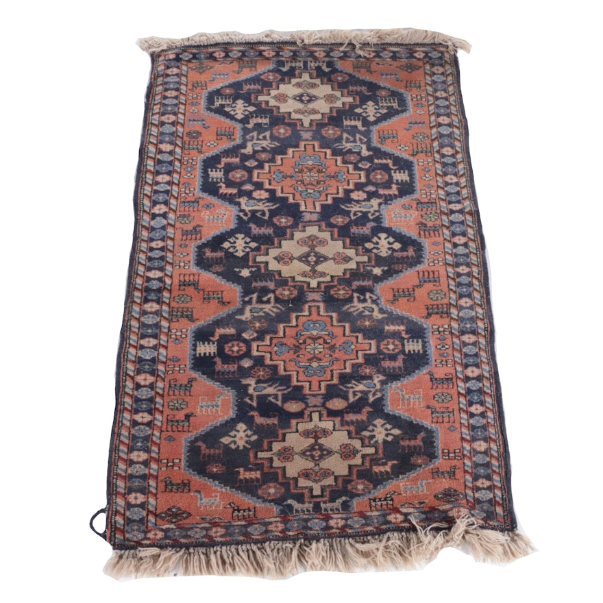 Hand-Knotted Caucasian Wool Area Rug