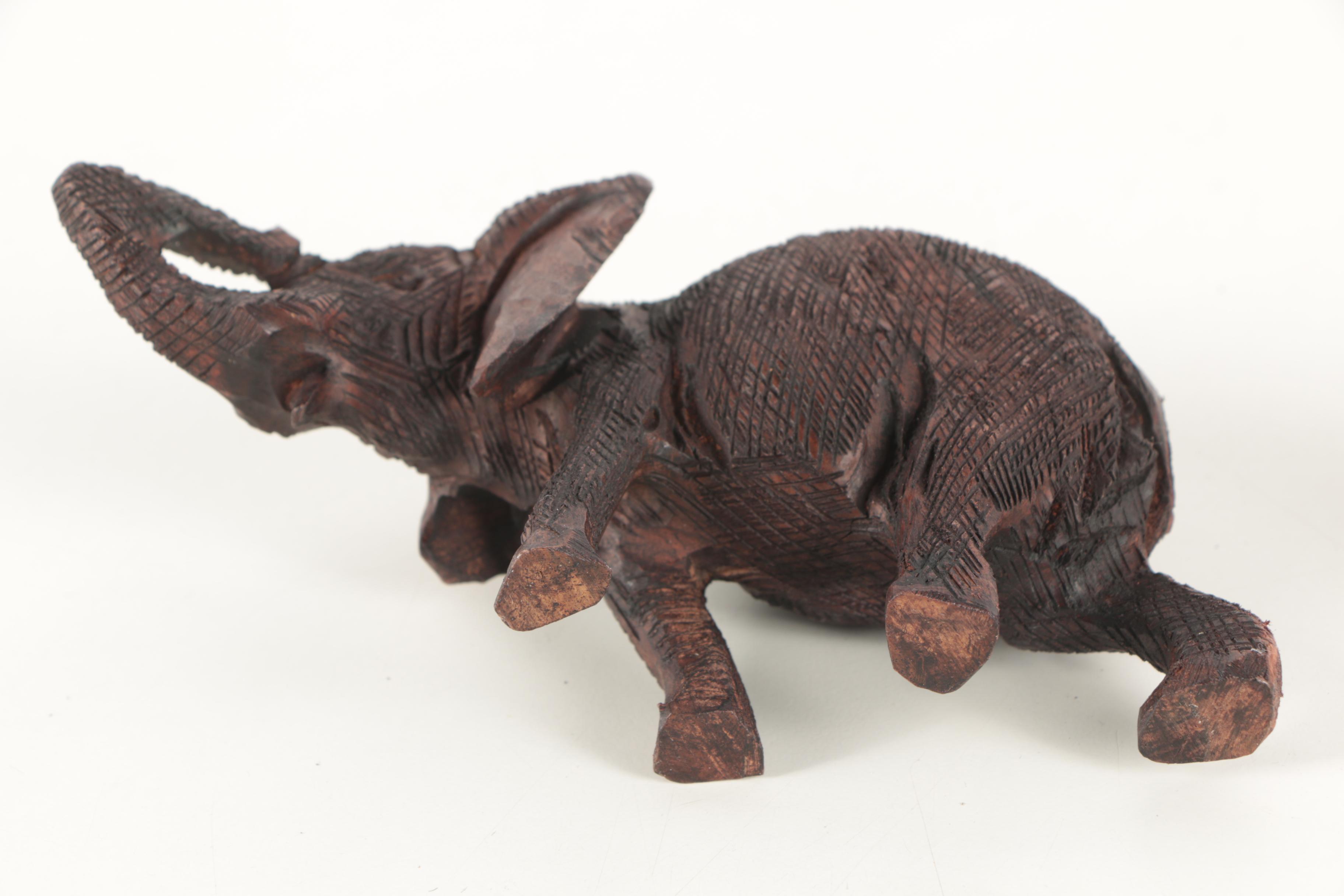 Carved Wood Animal Figurines