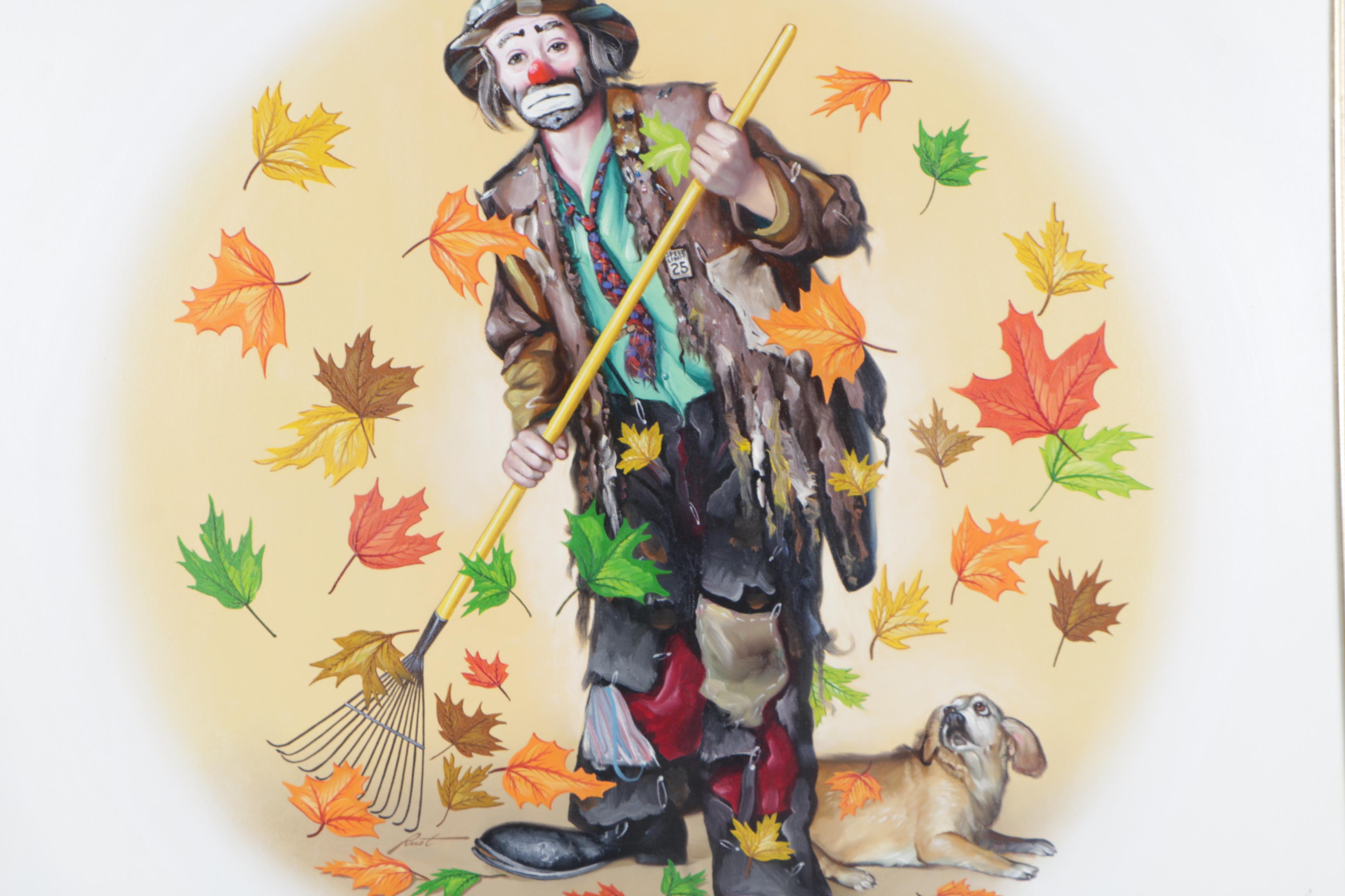 D.L. "Rusty" Rust Oil Painting of an Autumn Scene