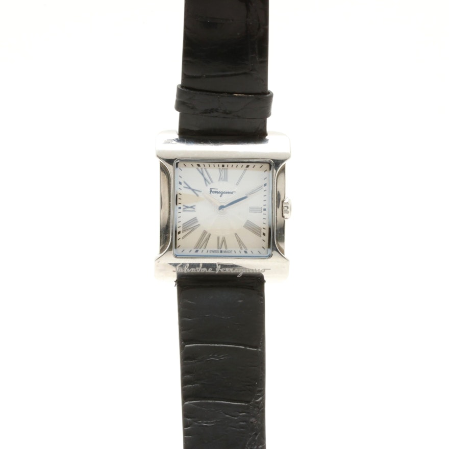 Salvatore Ferragamo Silver Tone Wristwatch