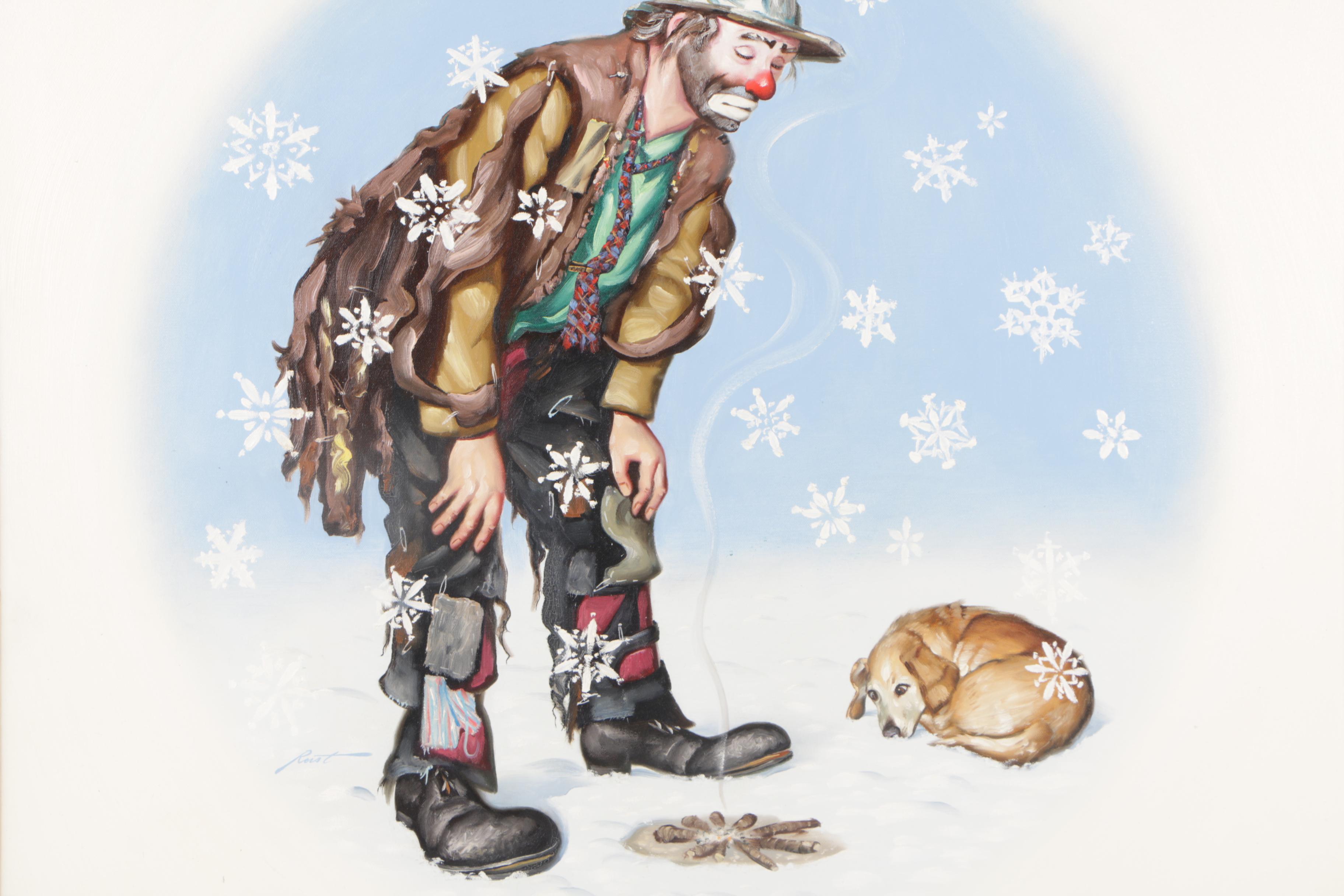 D.L. "Rusty" Rust Oil Painting of Weary Willie