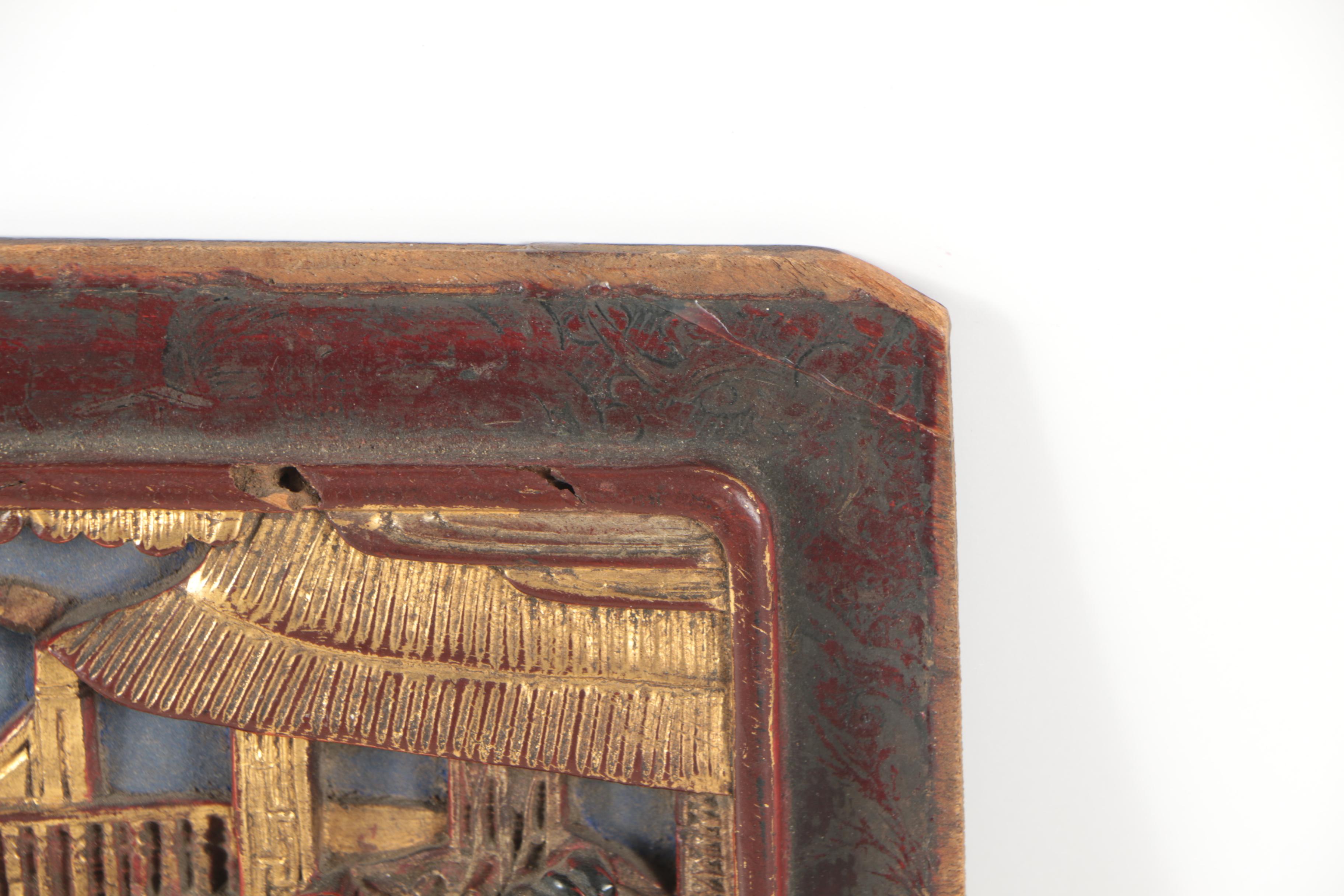 Chinese Polychrome and Gilt Wood Carvings and Architectural Fragments