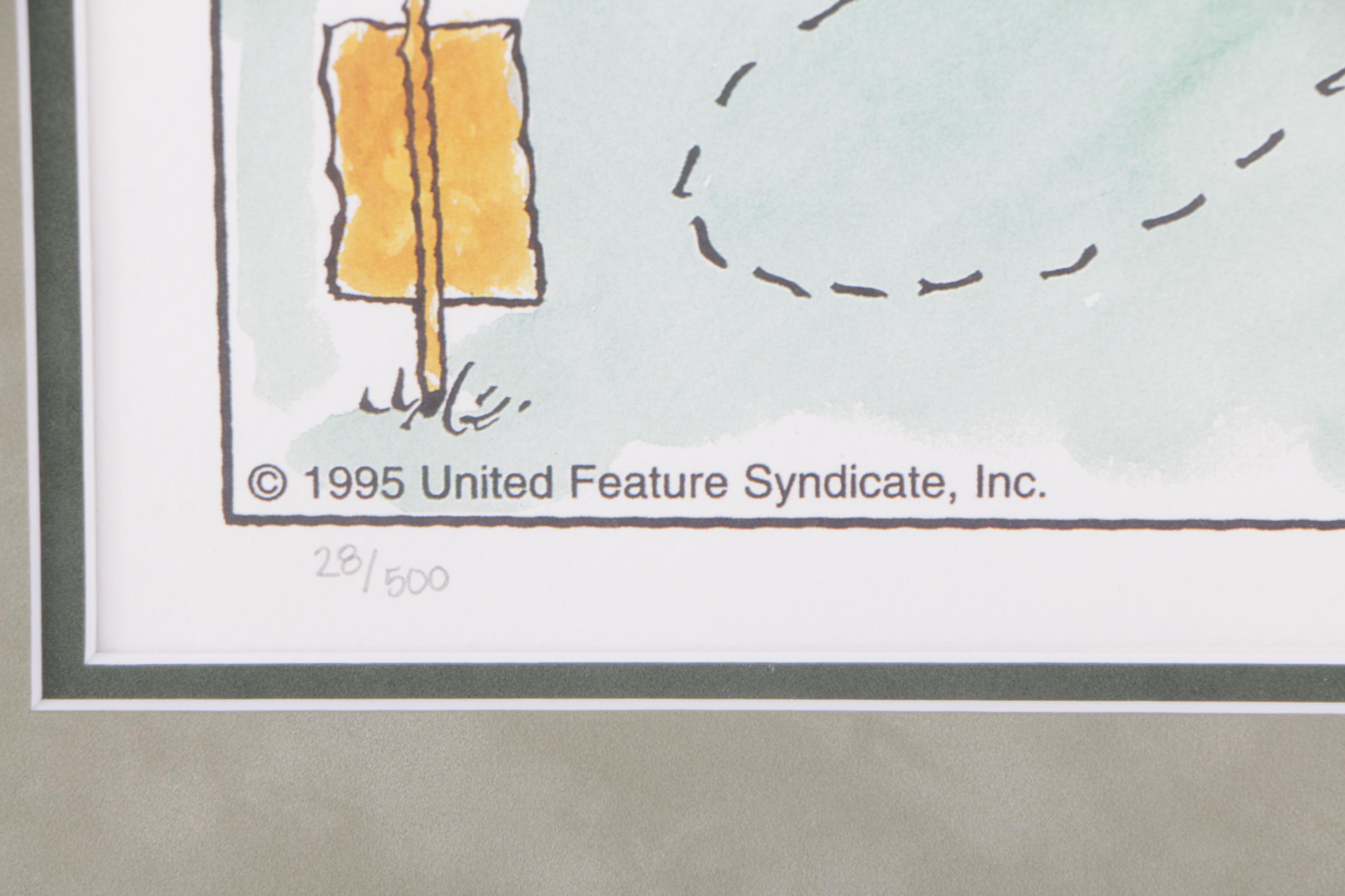 Offset Lithographic 1995 Limited Edition Peanuts Comic Strips