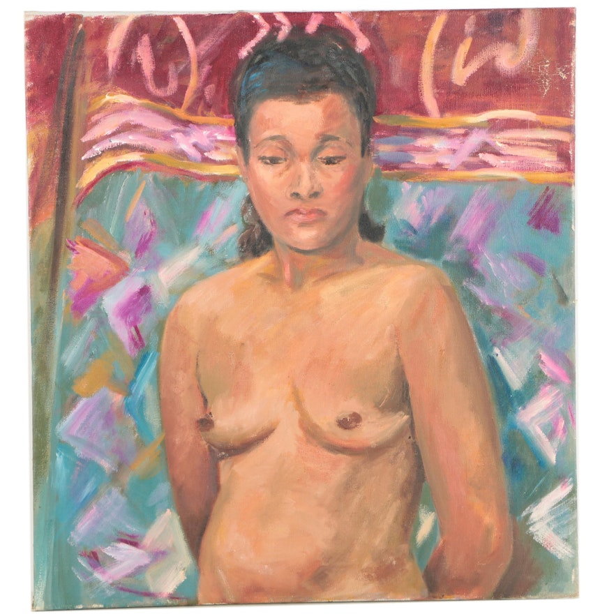 Almquist Oil Painting of a Nude Woman