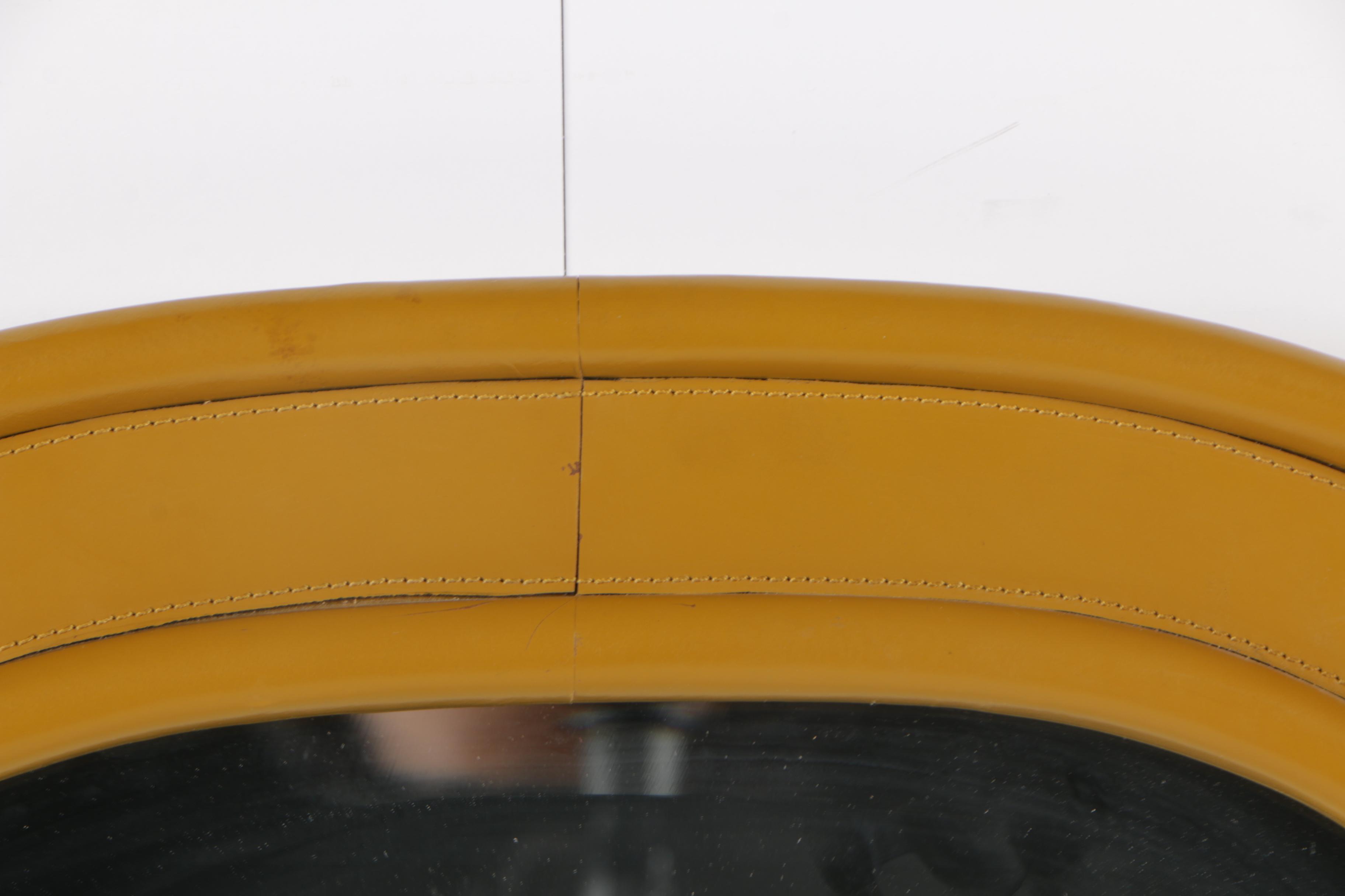 Leather Framed Wall Mirror