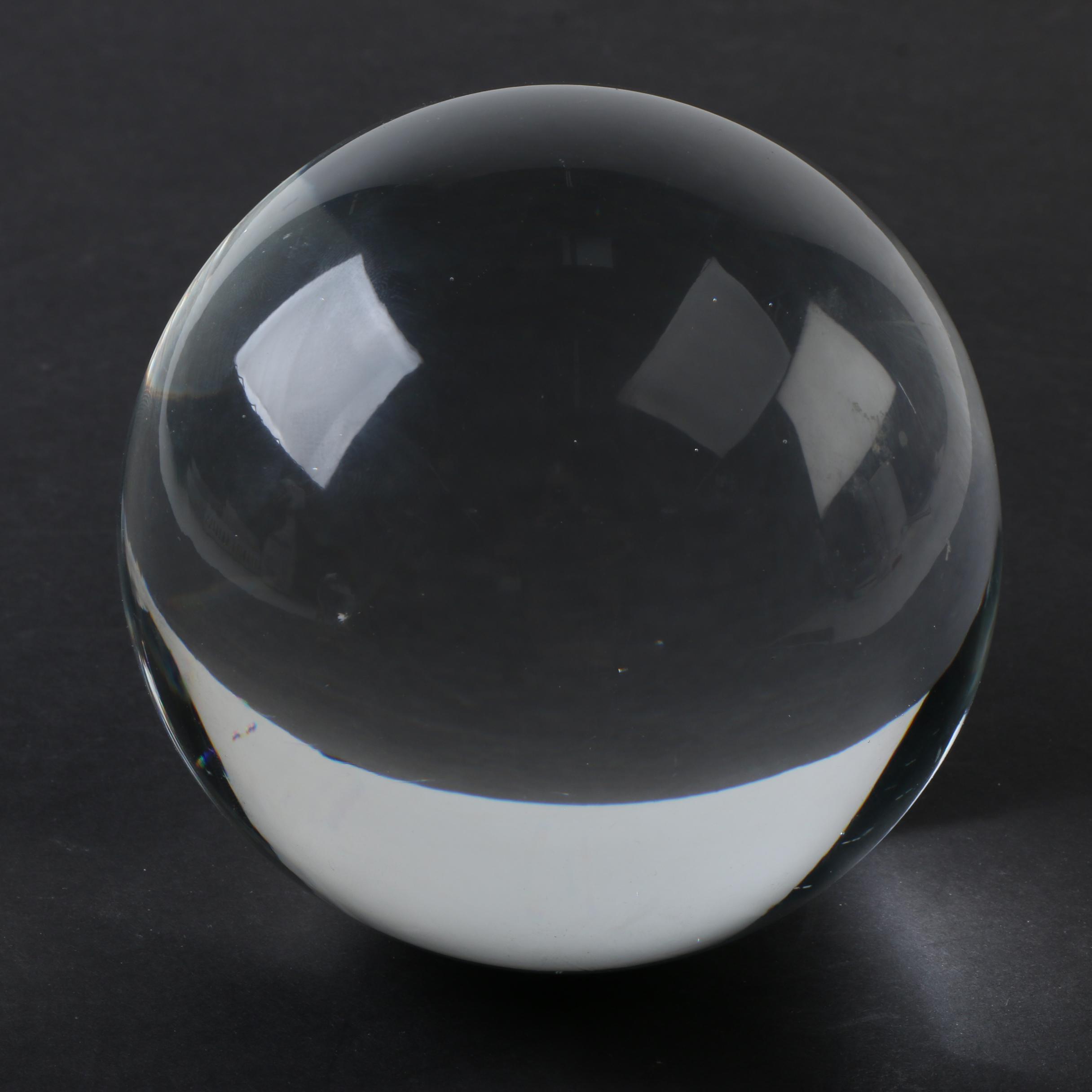 Spherical Glass Decor and Brass Stand