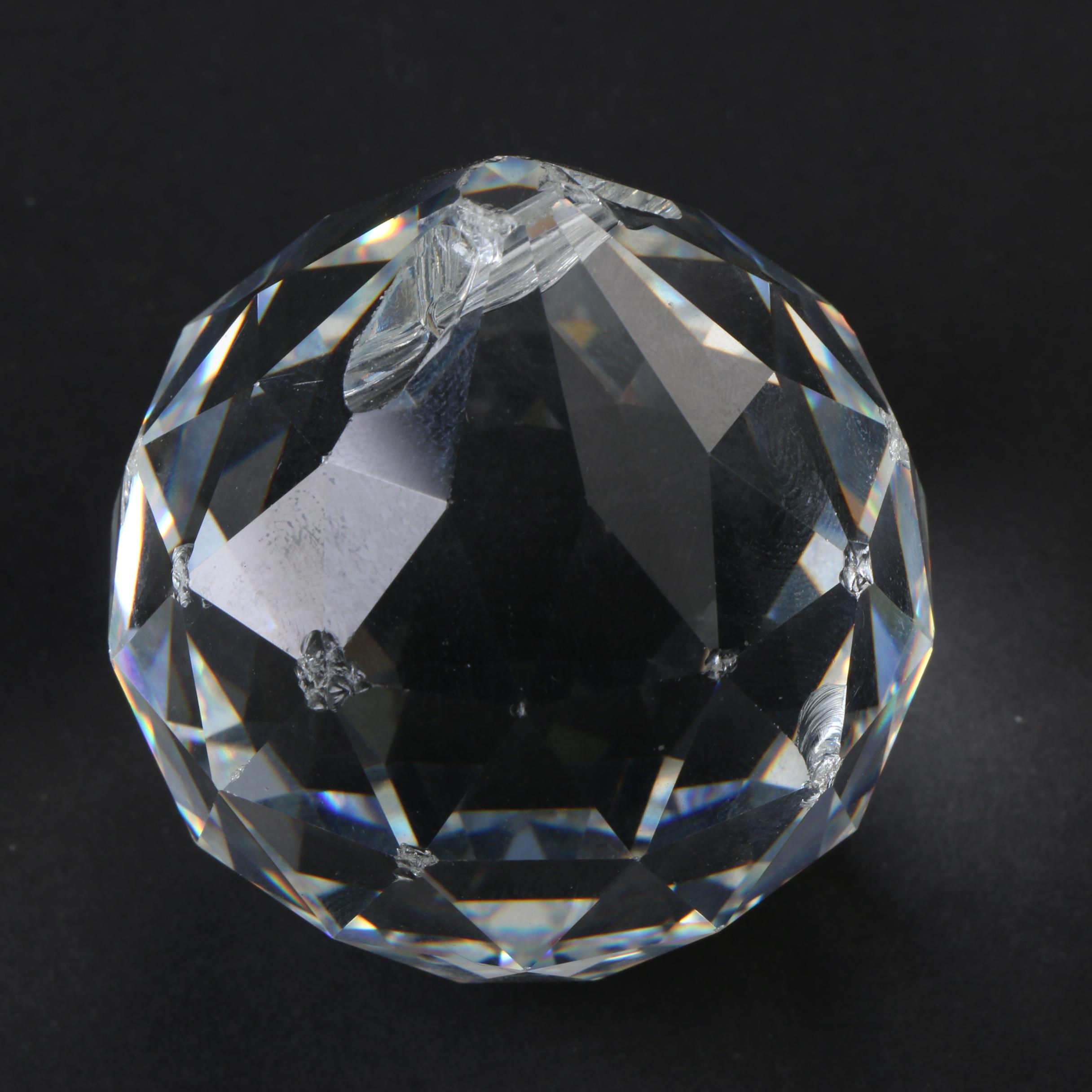 Spherical Glass Decor and Brass Stand