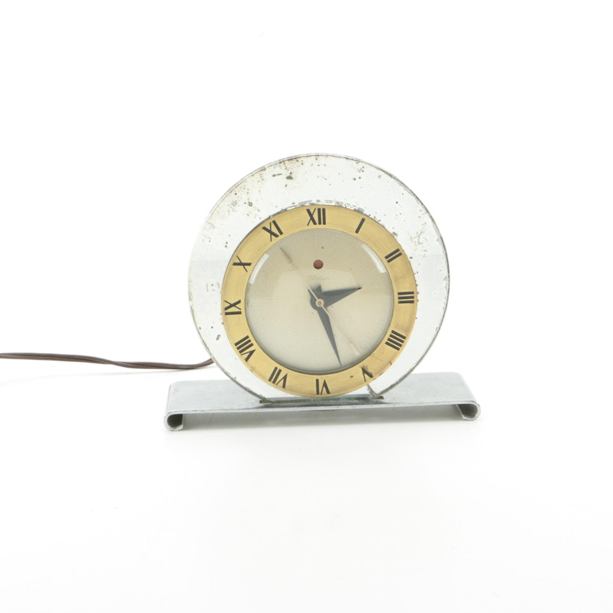 Vintage Warren Telechron Art Deco Mantel Clock