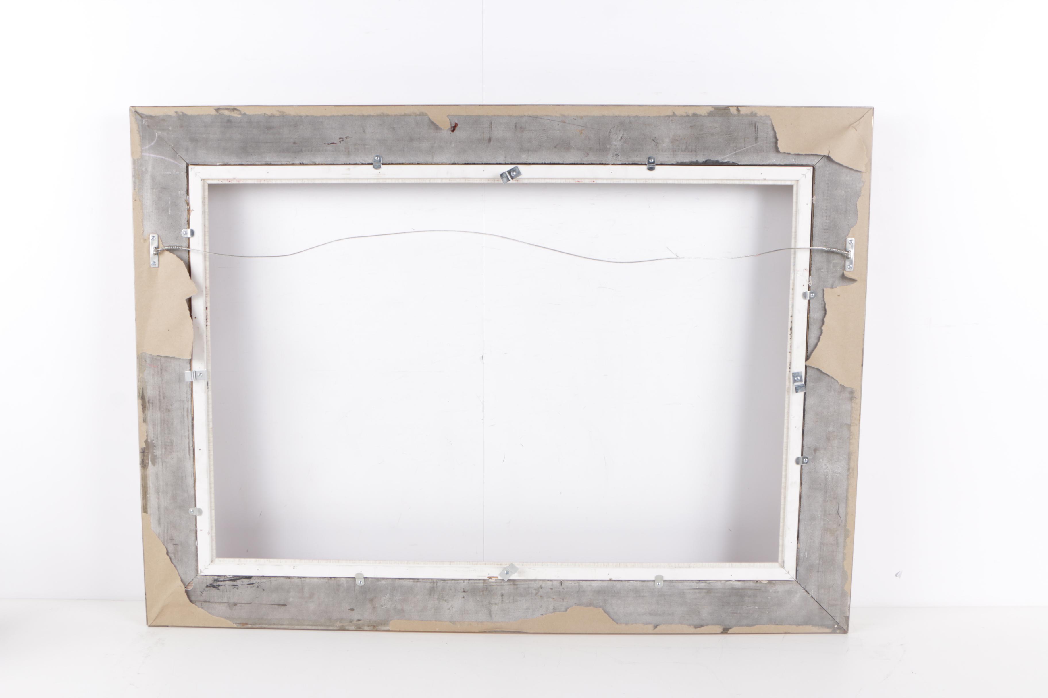 Black and Gold Painted Wooden Frame