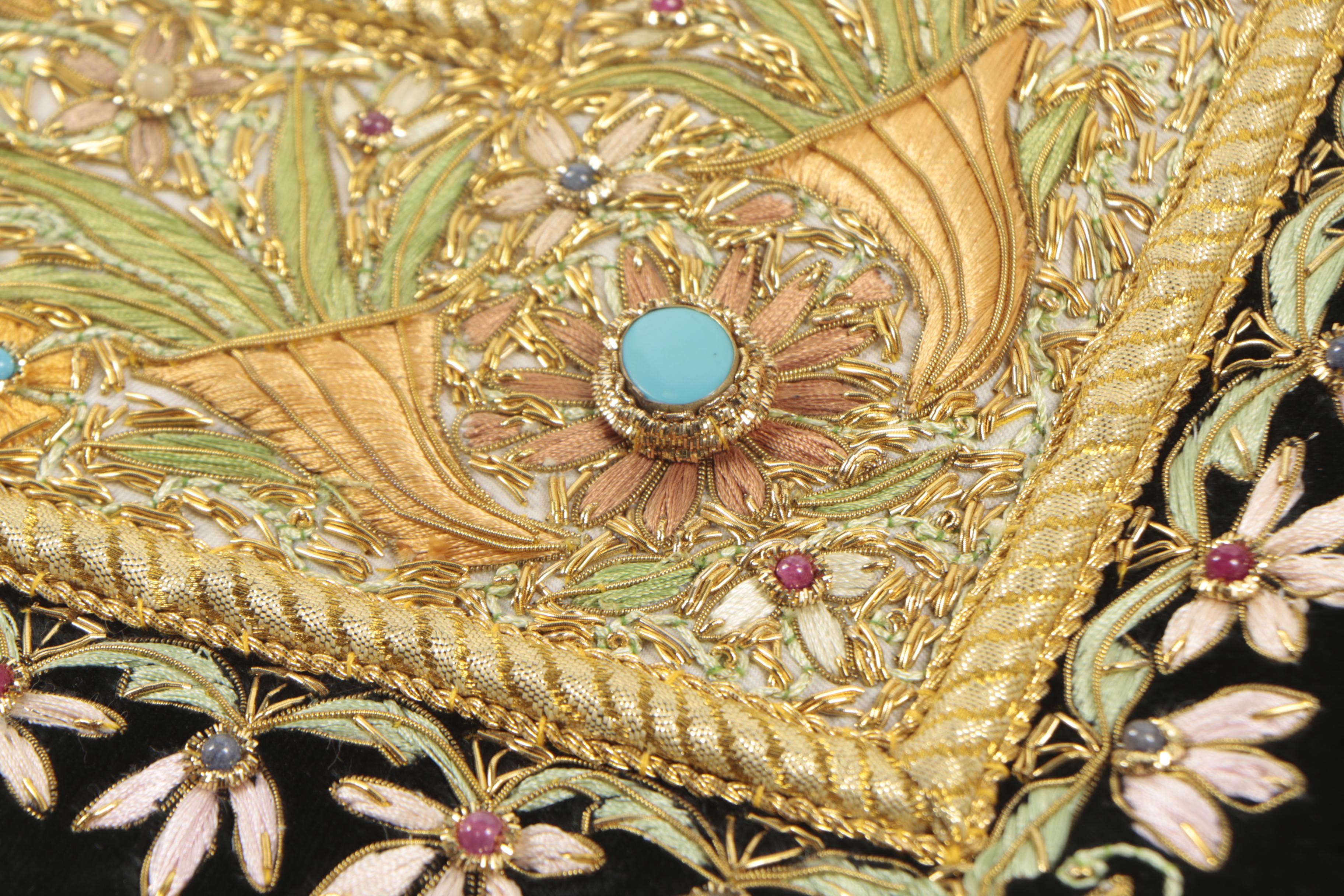 Indo-Persian Style Embroidered Tapestry