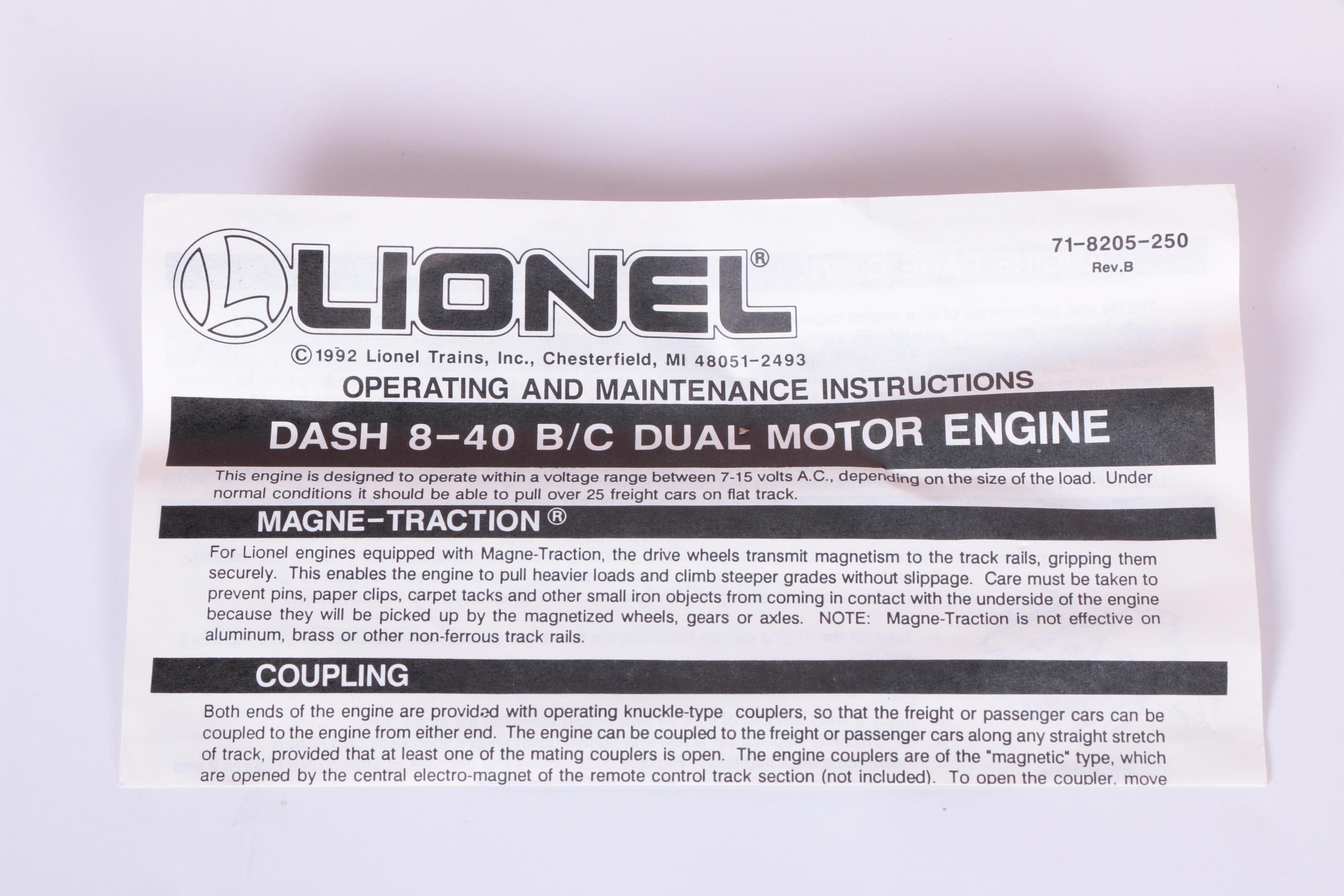 Lionel Norfolk Southern Dash-8 Diesel Intermodal Train Set