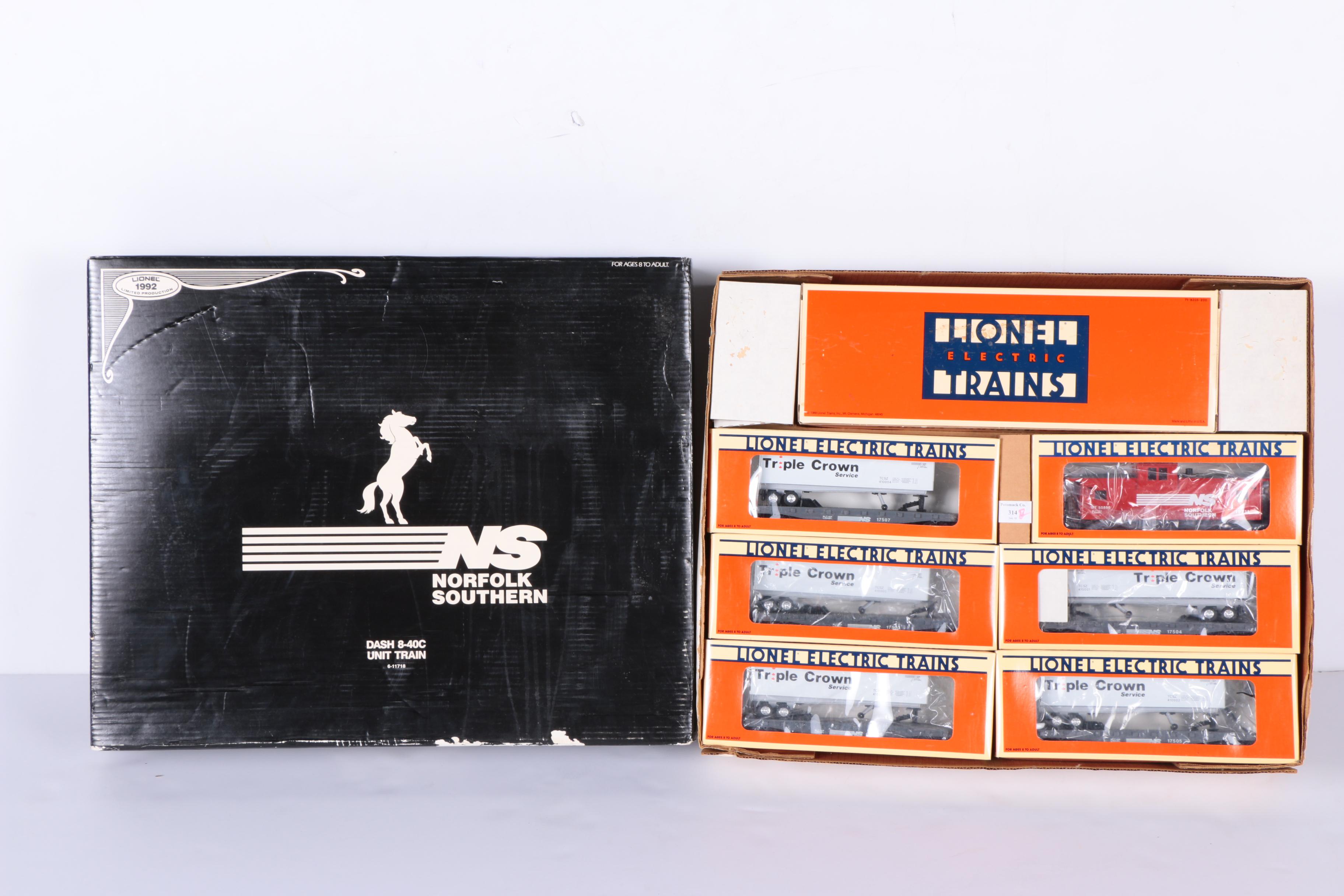 Lionel Norfolk Southern Dash-8 Diesel Intermodal Train Set