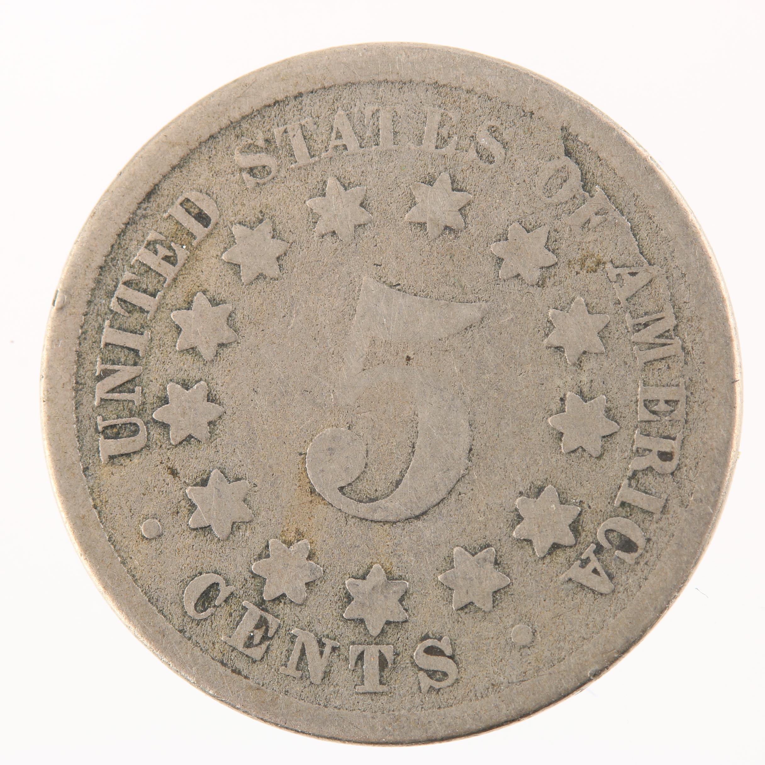 1867 Shield Nickel (Without Rays)