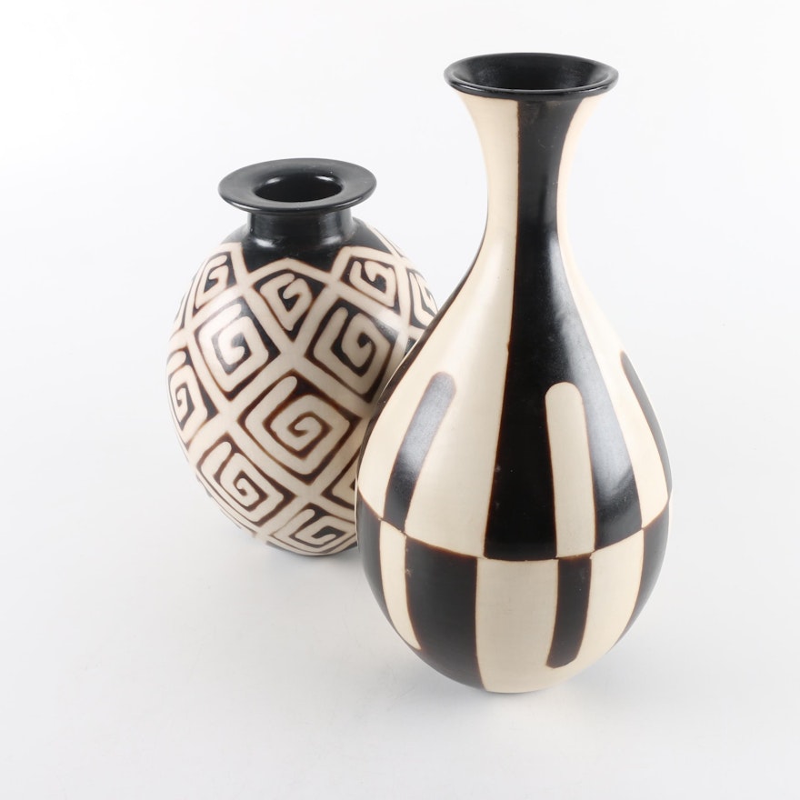 Hand Made Peruvian Ceramic Vases