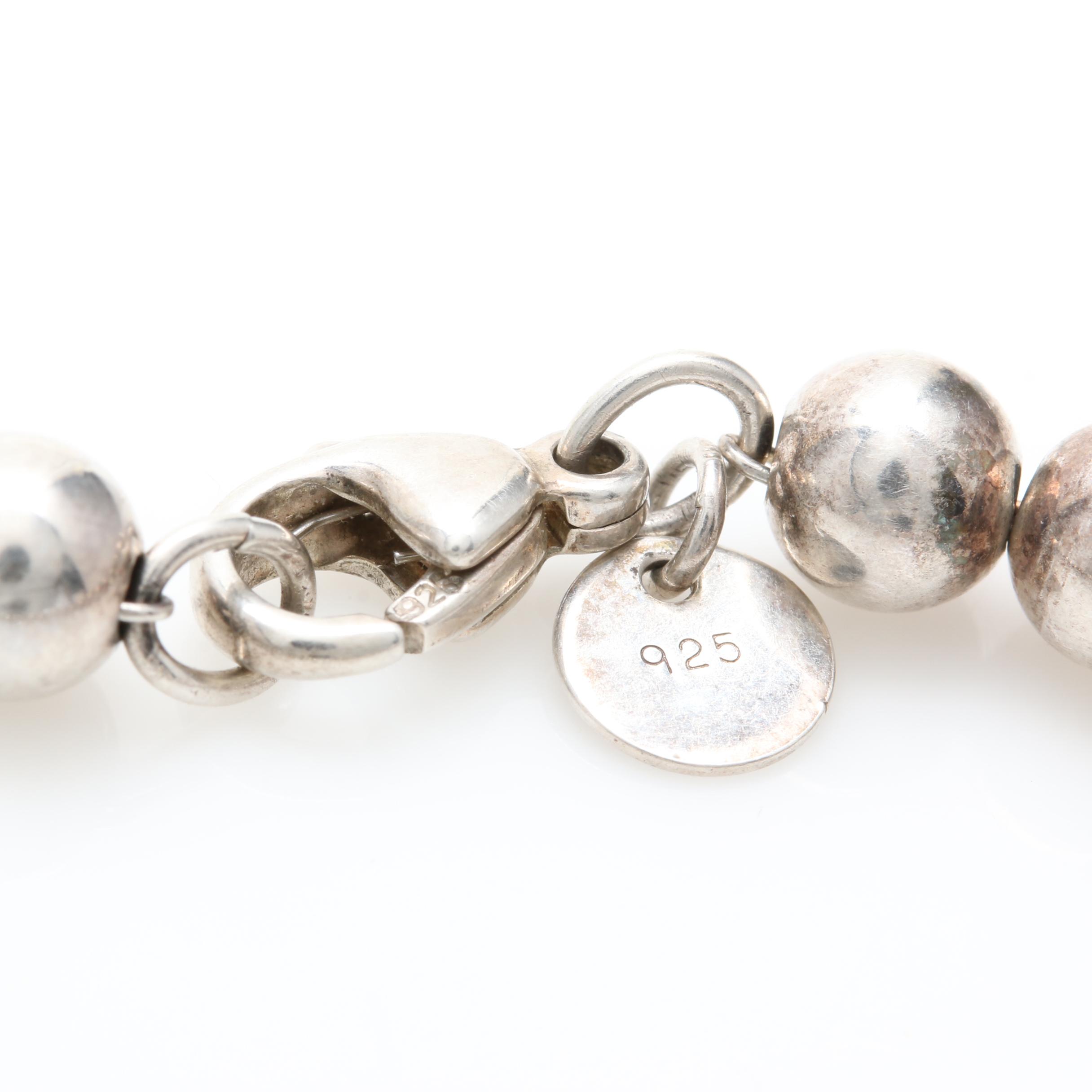 Tiffany & Co. "HardWear Collection" Sterling Silver Graduated Ball Necklace