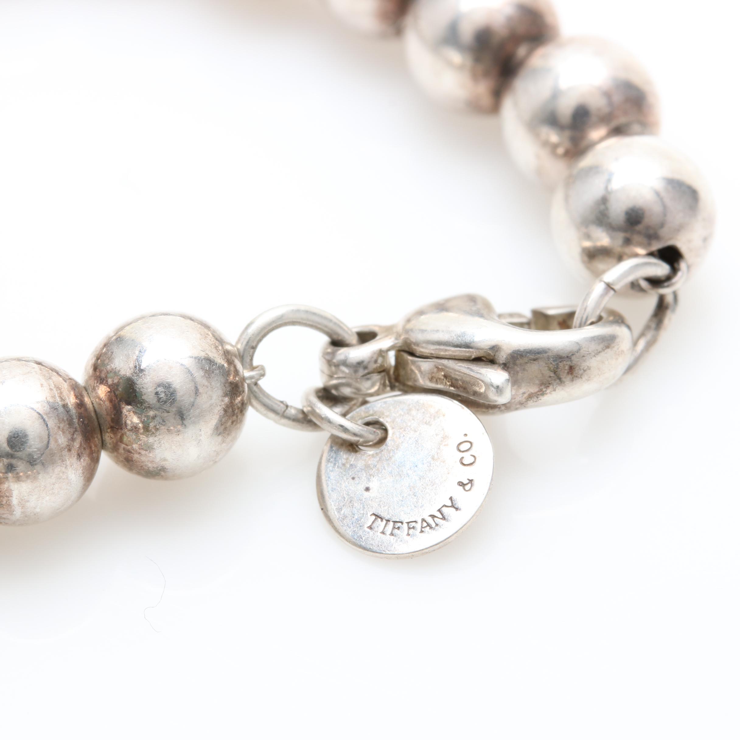 Tiffany & Co. "HardWear Collection" Sterling Silver Graduated Ball Necklace
