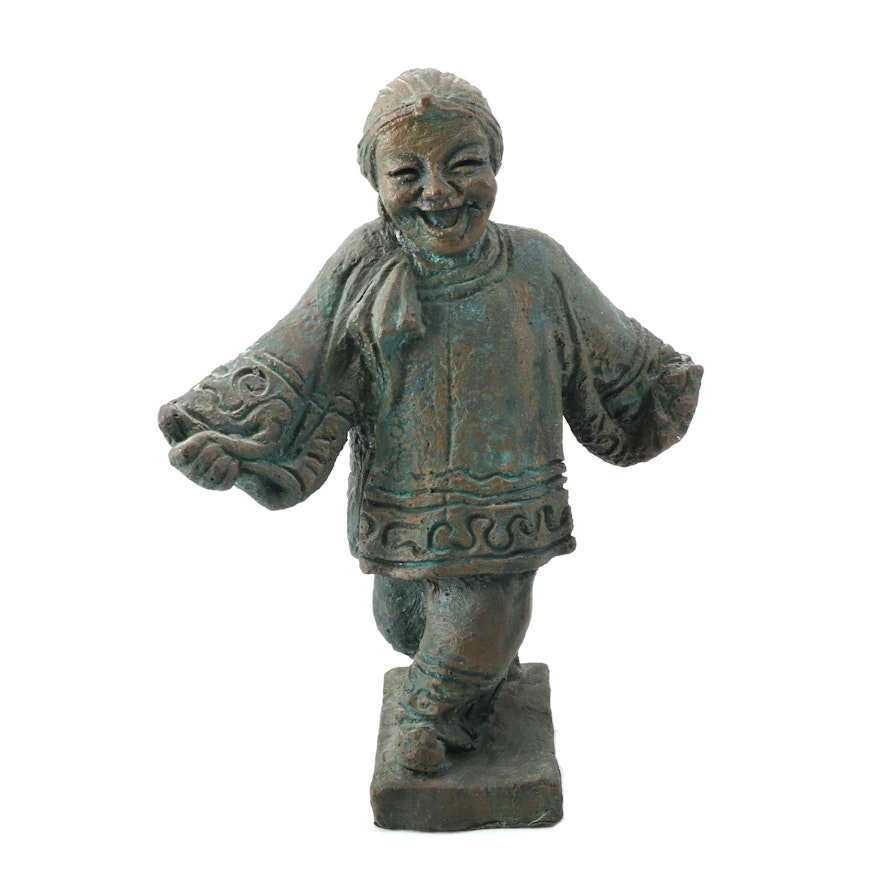 Chinese Bronze Child Figurine
