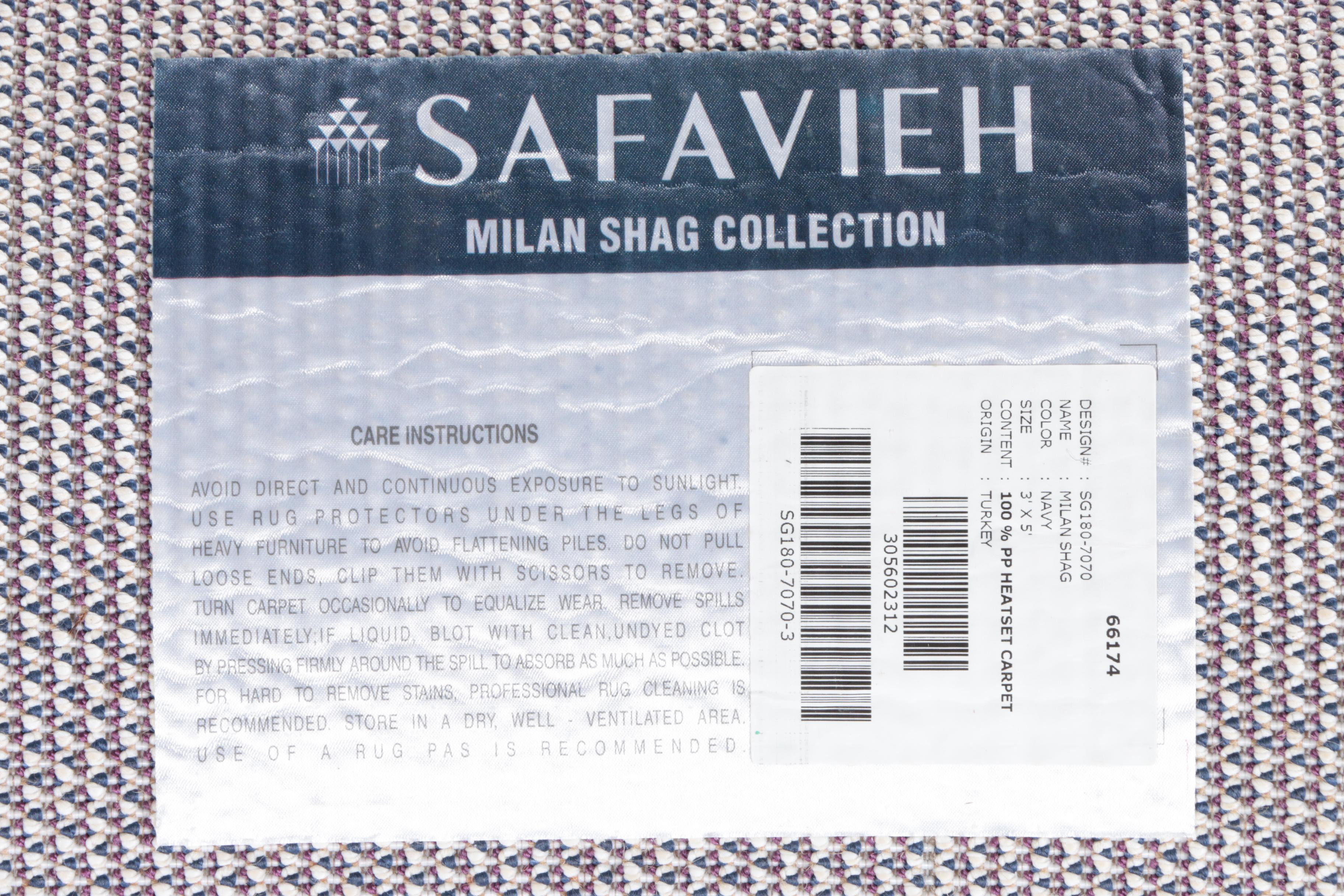 Power-Loomed Safavieh Milan Collection Shag Rug