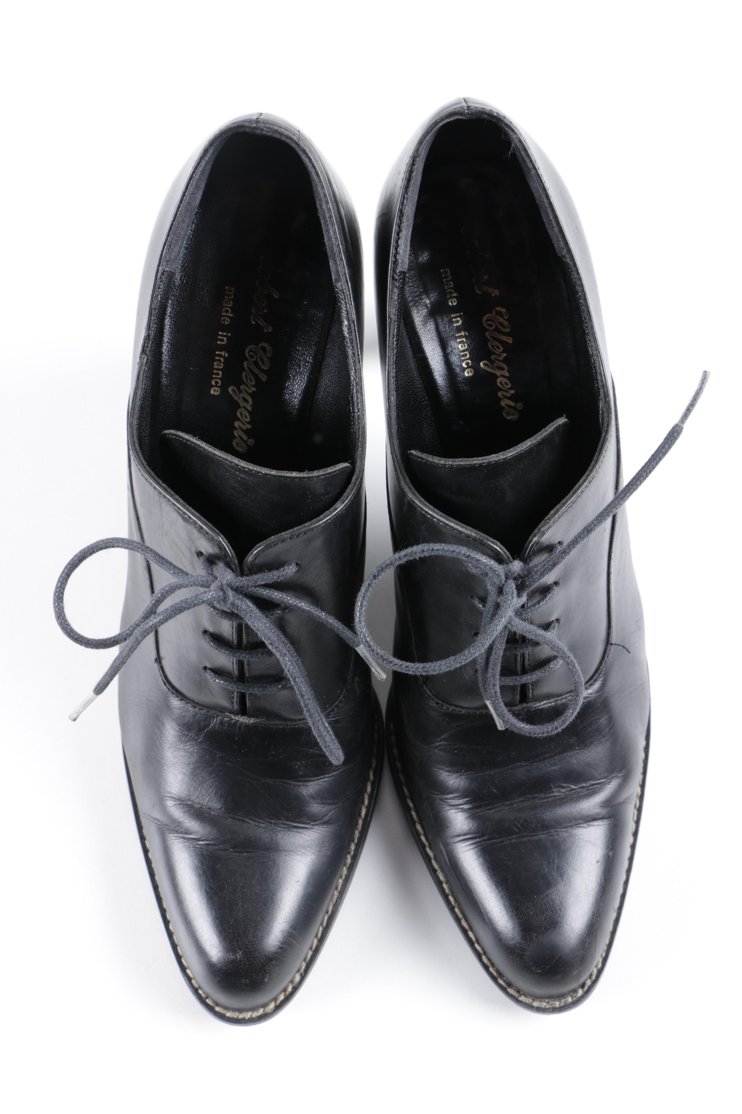 Robert Clergerie and Roberto Del Carlo Heeled Oxford Booties