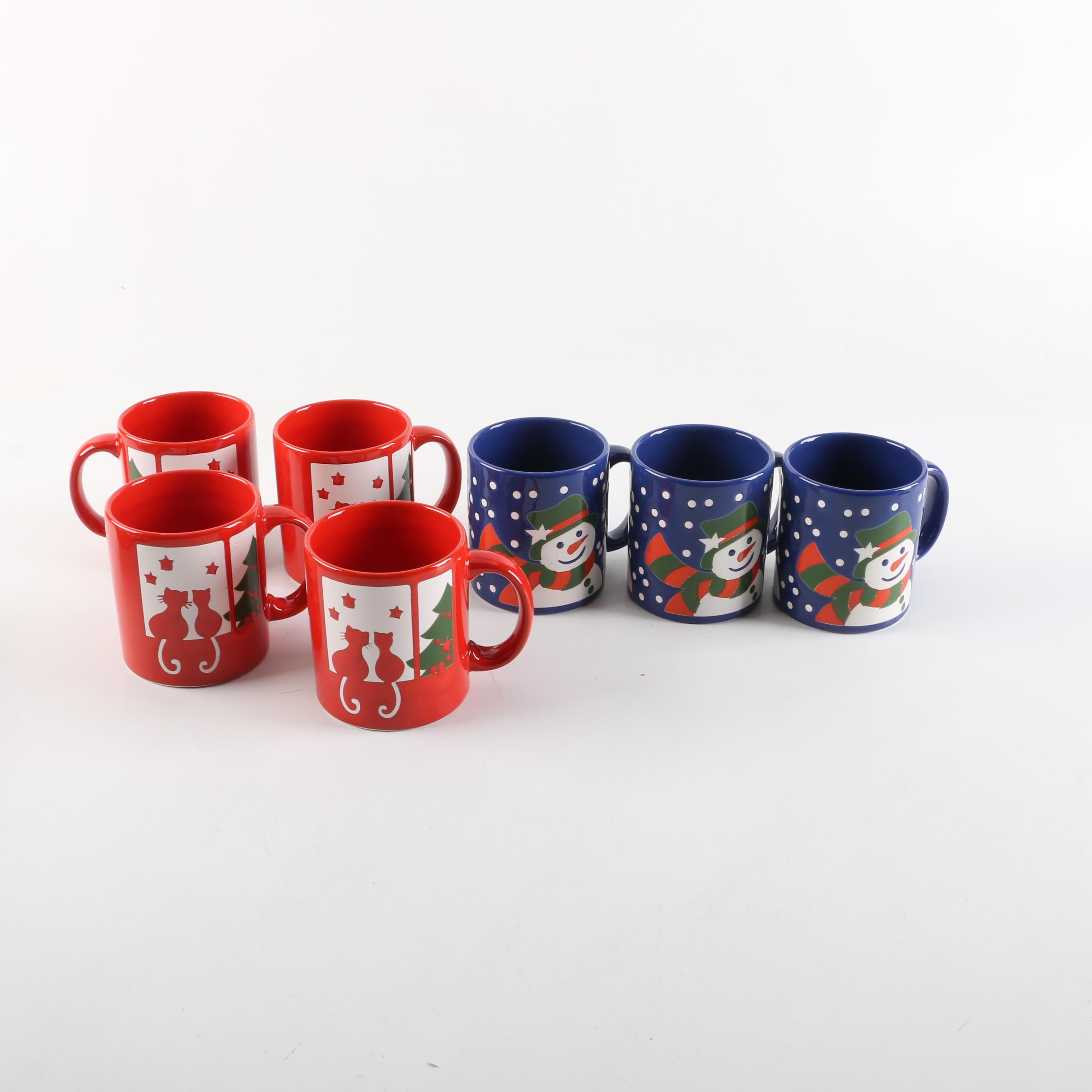 German Waechtersbach Christmas Mugs