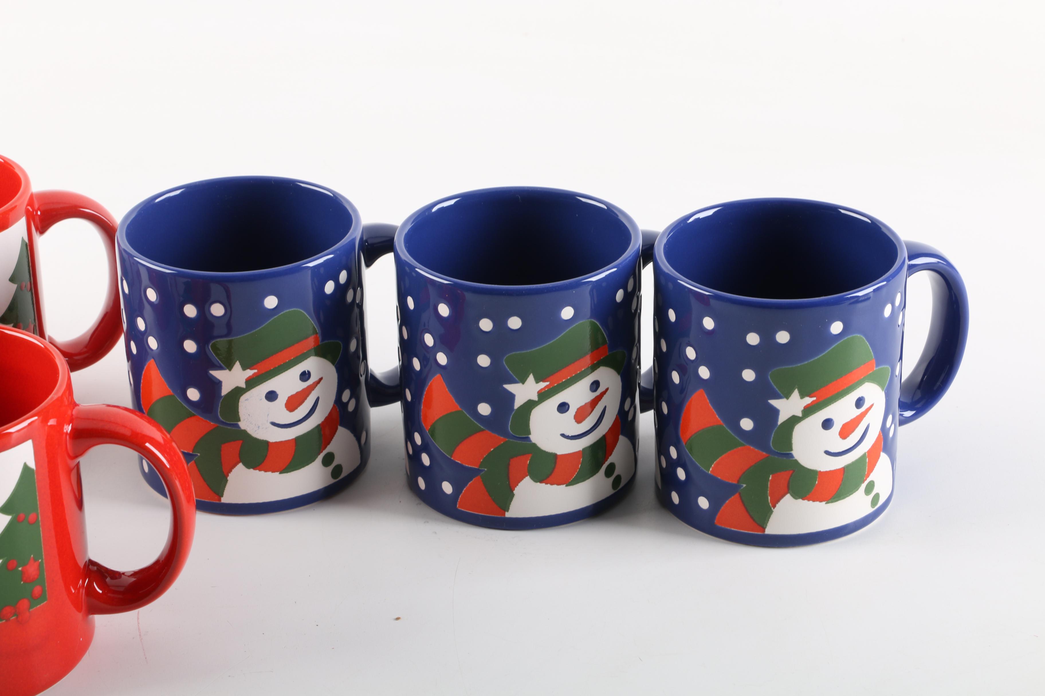 German Waechtersbach Christmas Mugs