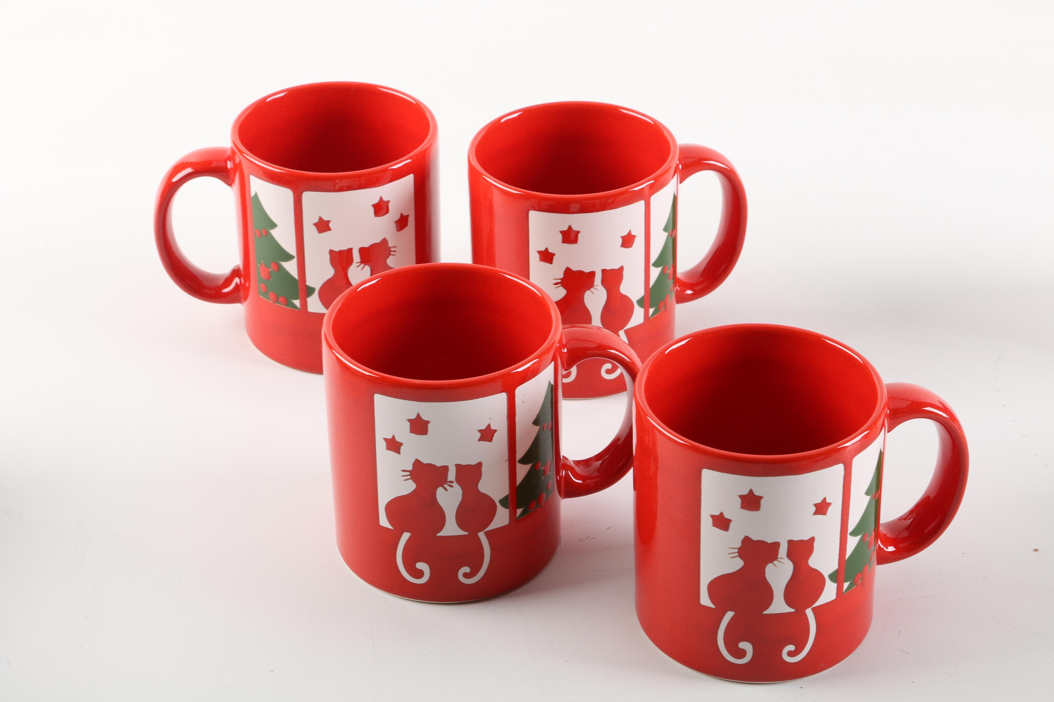 German Waechtersbach Christmas Mugs