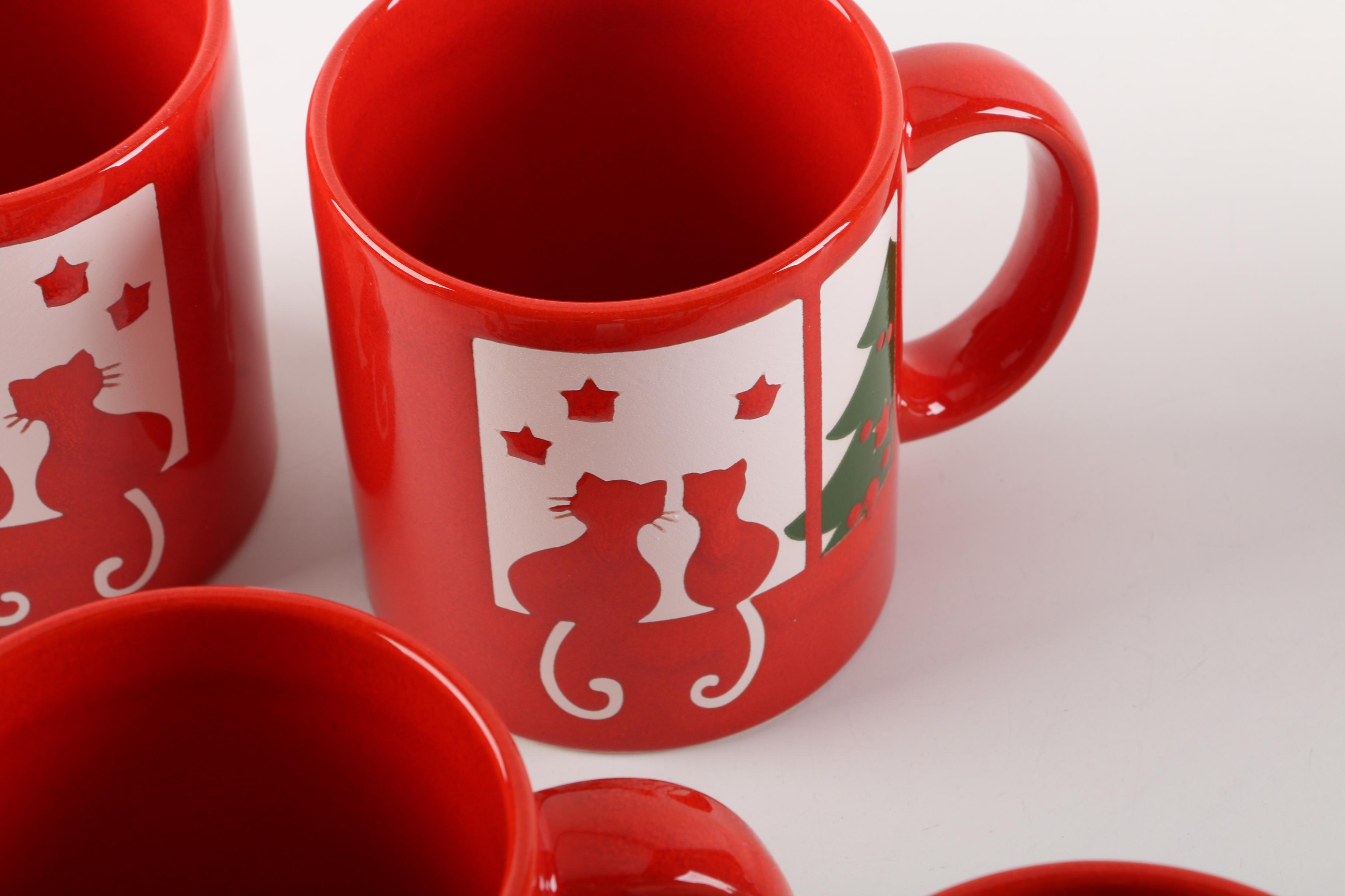 German Waechtersbach Christmas Mugs