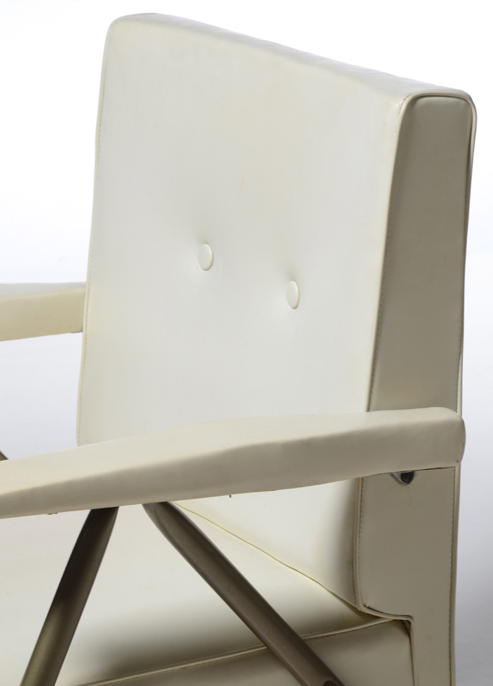 Mid Century Modern White Armchair