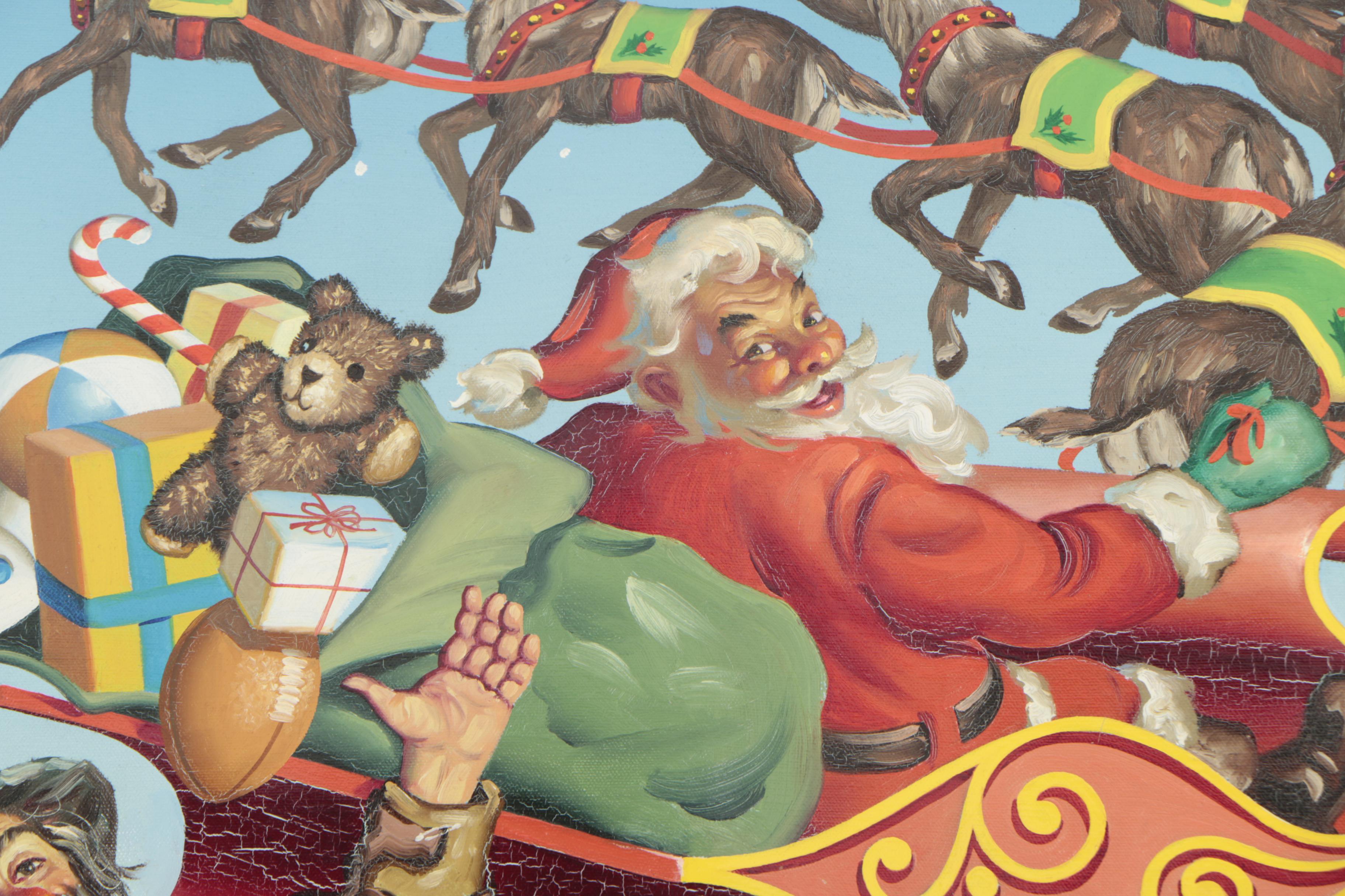 D.L. "Rusty" Rust Oil Painting "Christmas - 1993"