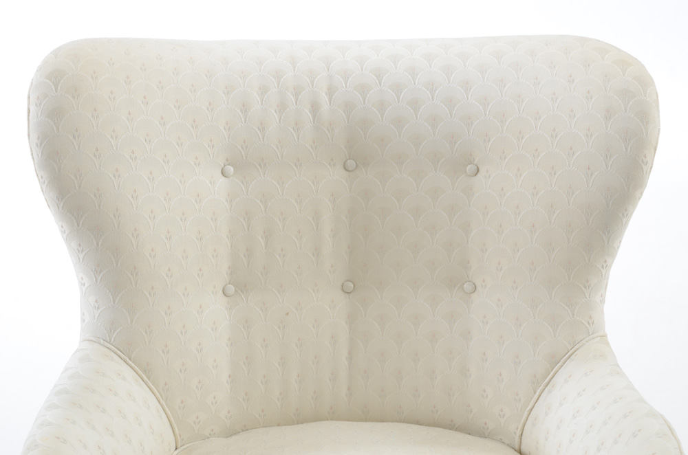 Leather Upholstered Chrome Armchair