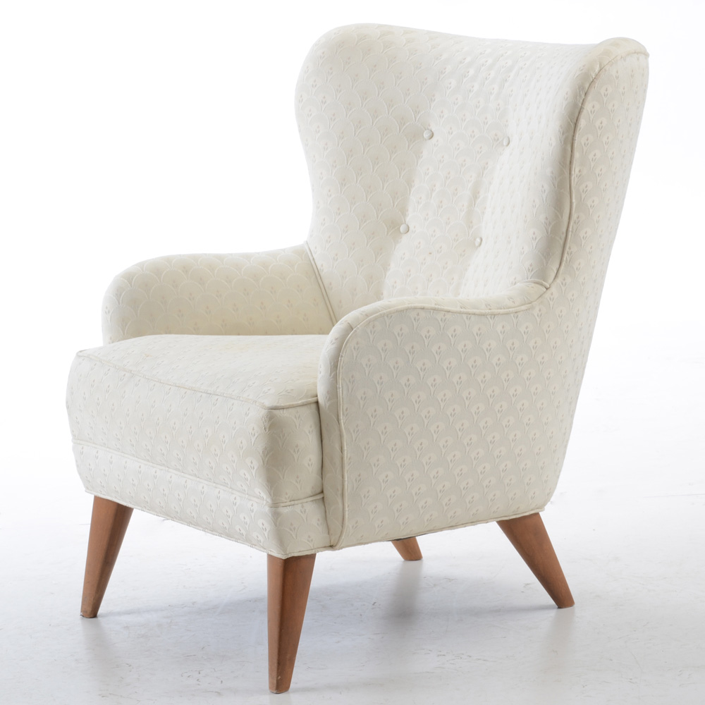 Leather Upholstered Chrome Armchair