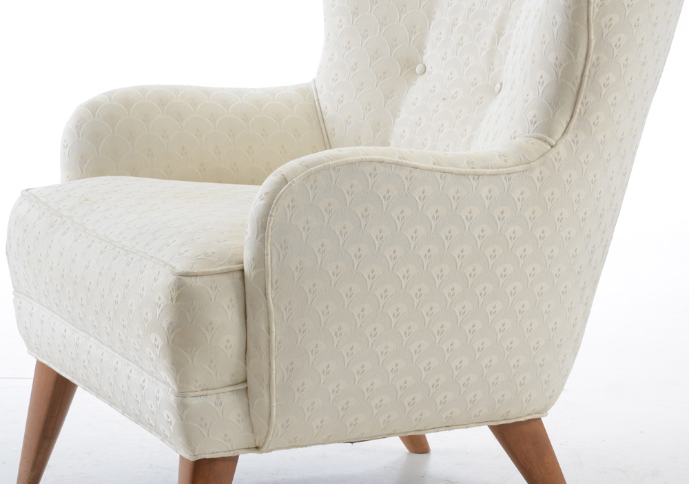 Leather Upholstered Chrome Armchair