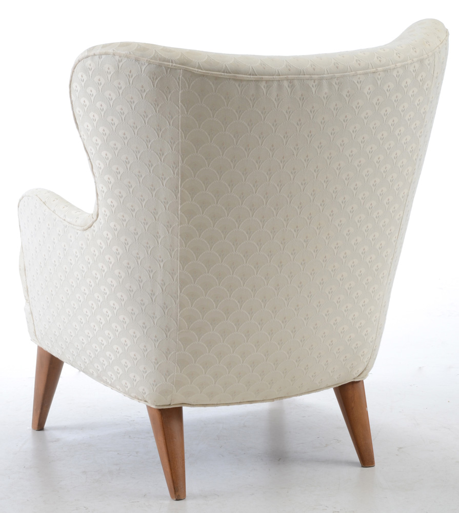 Leather Upholstered Chrome Armchair